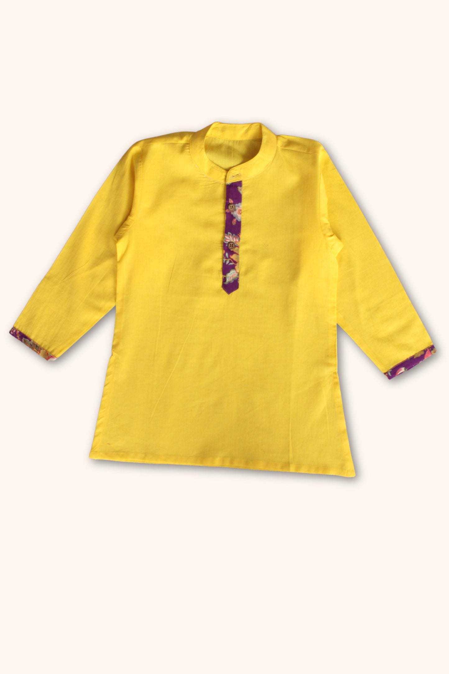 Boys Kesari Kurta Pant & Jacket 3 piece ethnic clothing set - Purple