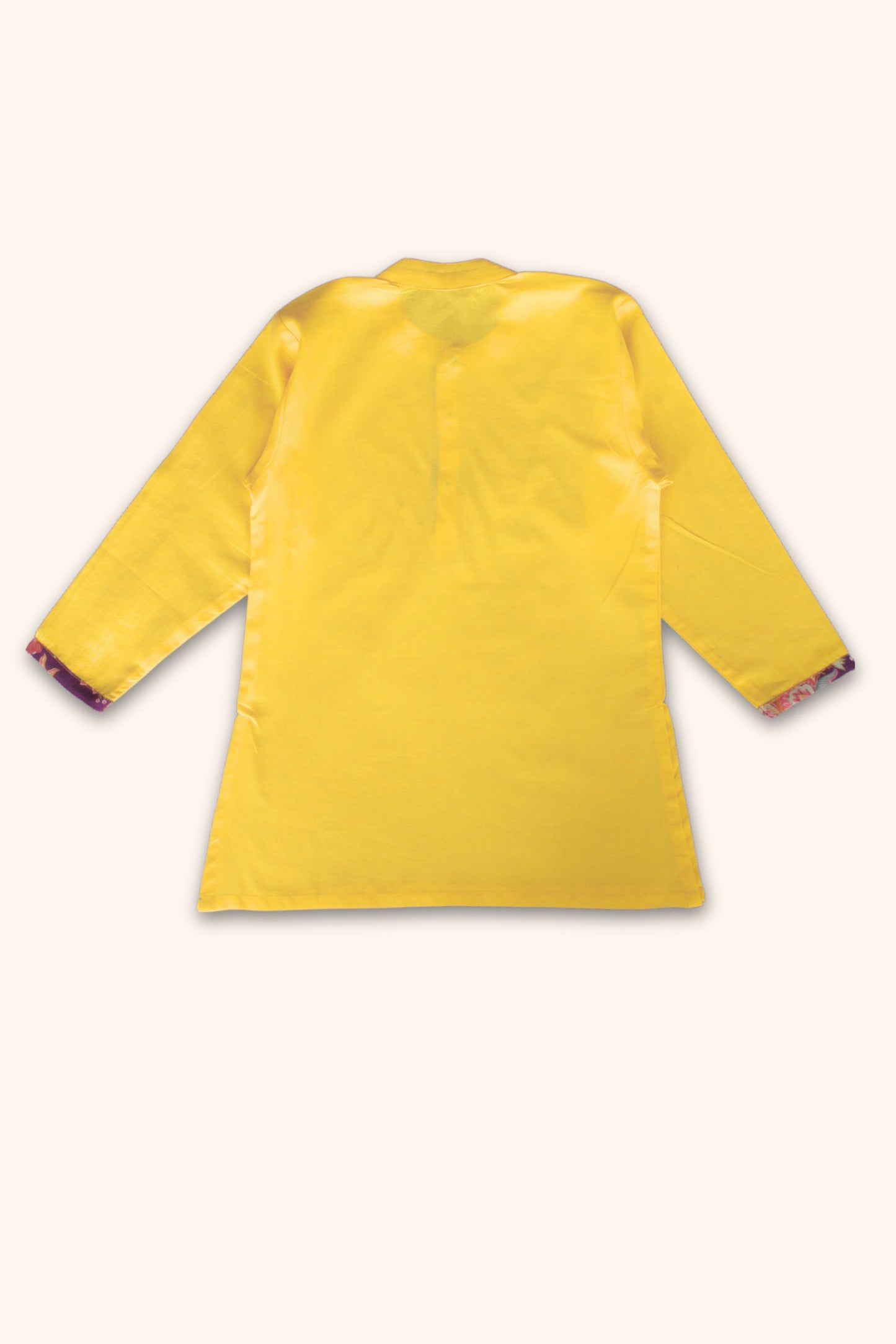 Boys Kesari Kurta Pant & Jacket 3 piece ethnic clothing set - Purple