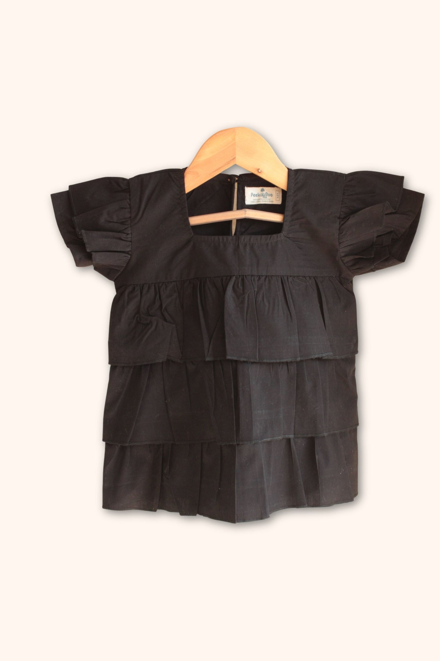 Girls Ikigai Pure Cotton Clothing Set - Red / Black
