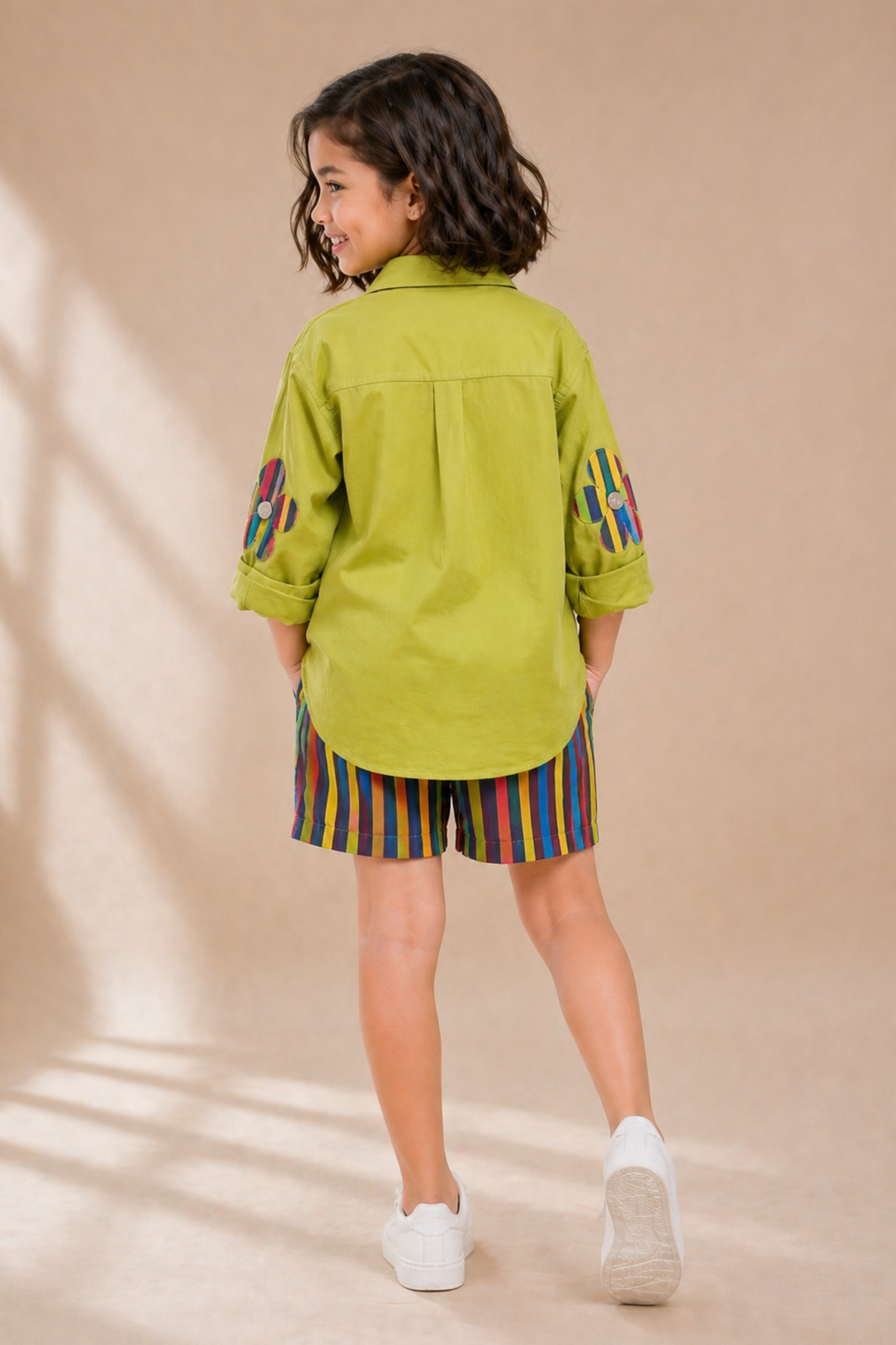 Girls Miro Pure Cotton clothing set - Green & Multi