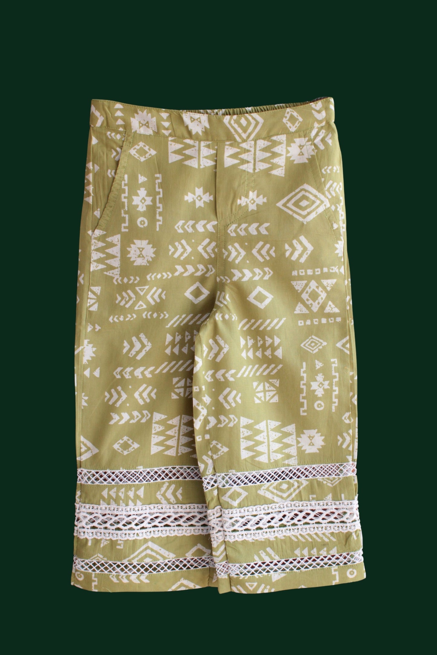 Girls Bahara Pure Cotton Clothing Set - Pink / Green