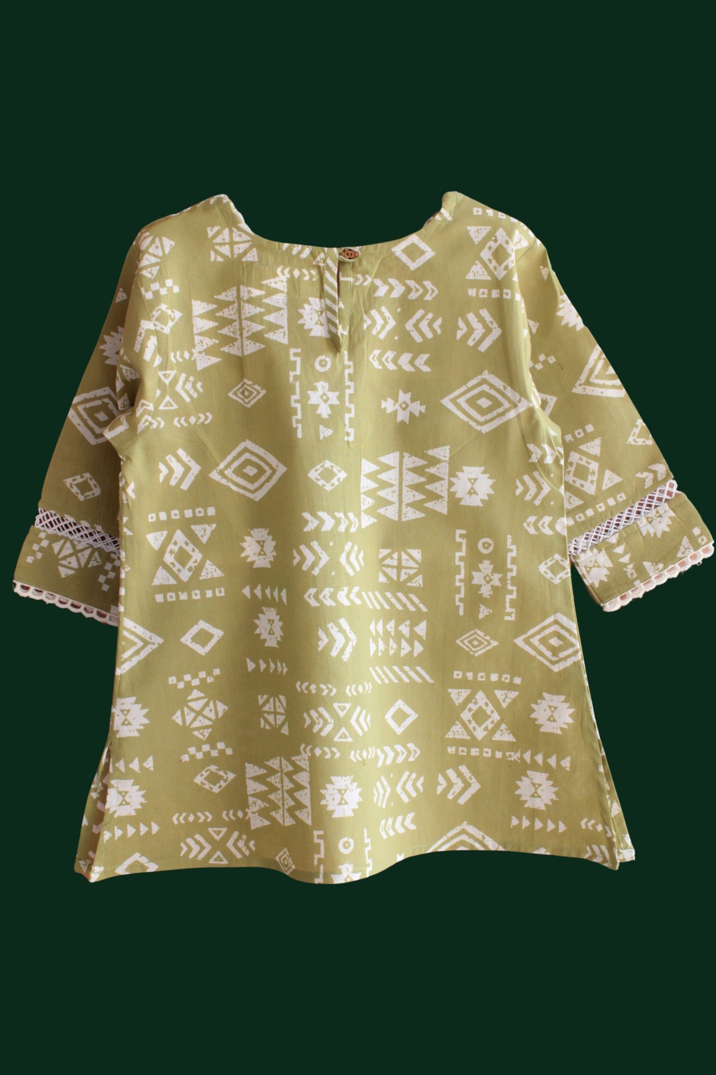 Girls Bahara Pure Cotton Clothing Set - Pink / Green