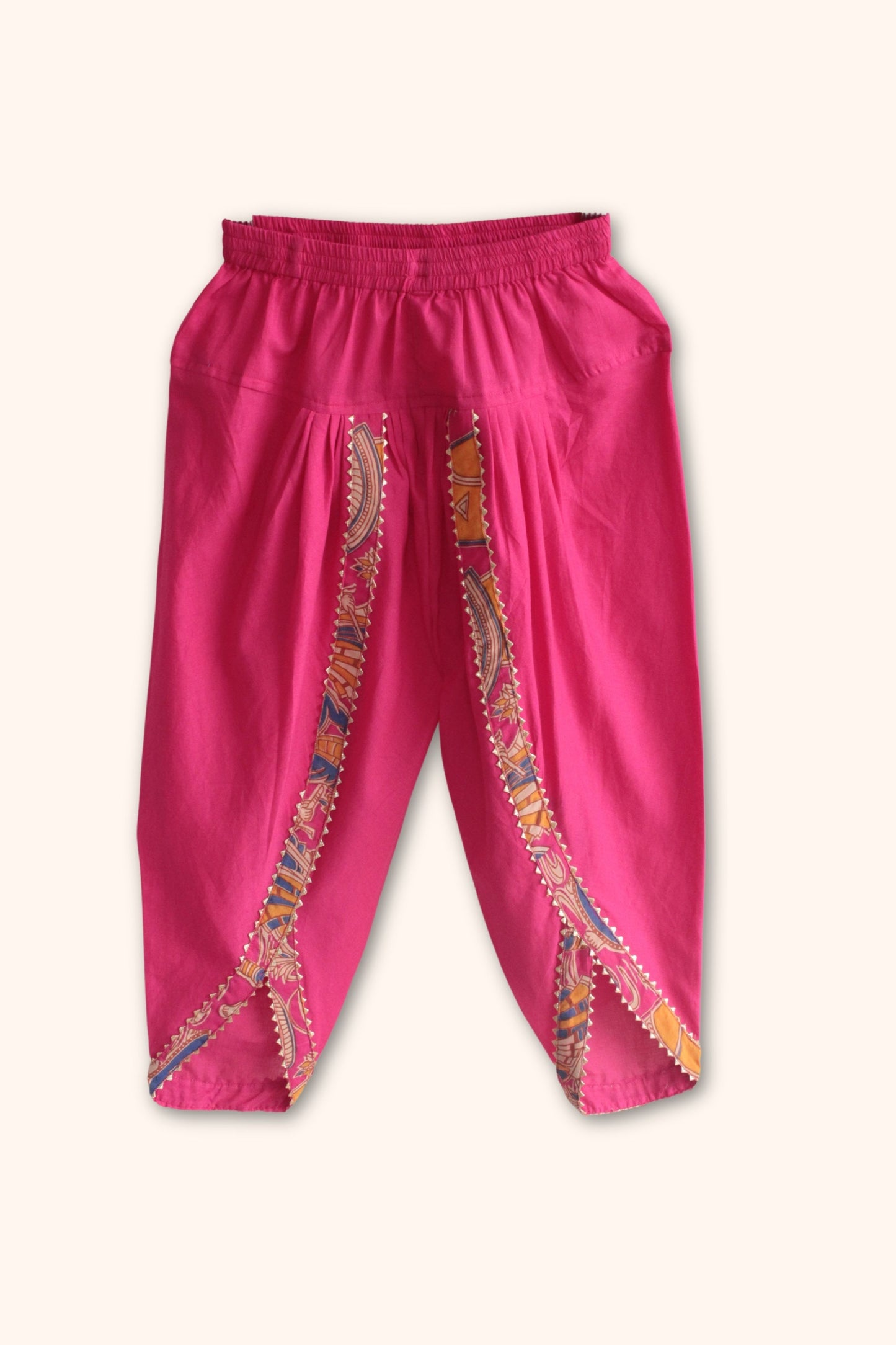 Girls Radhe top and dhoti pants ethnic clothing set - Pink