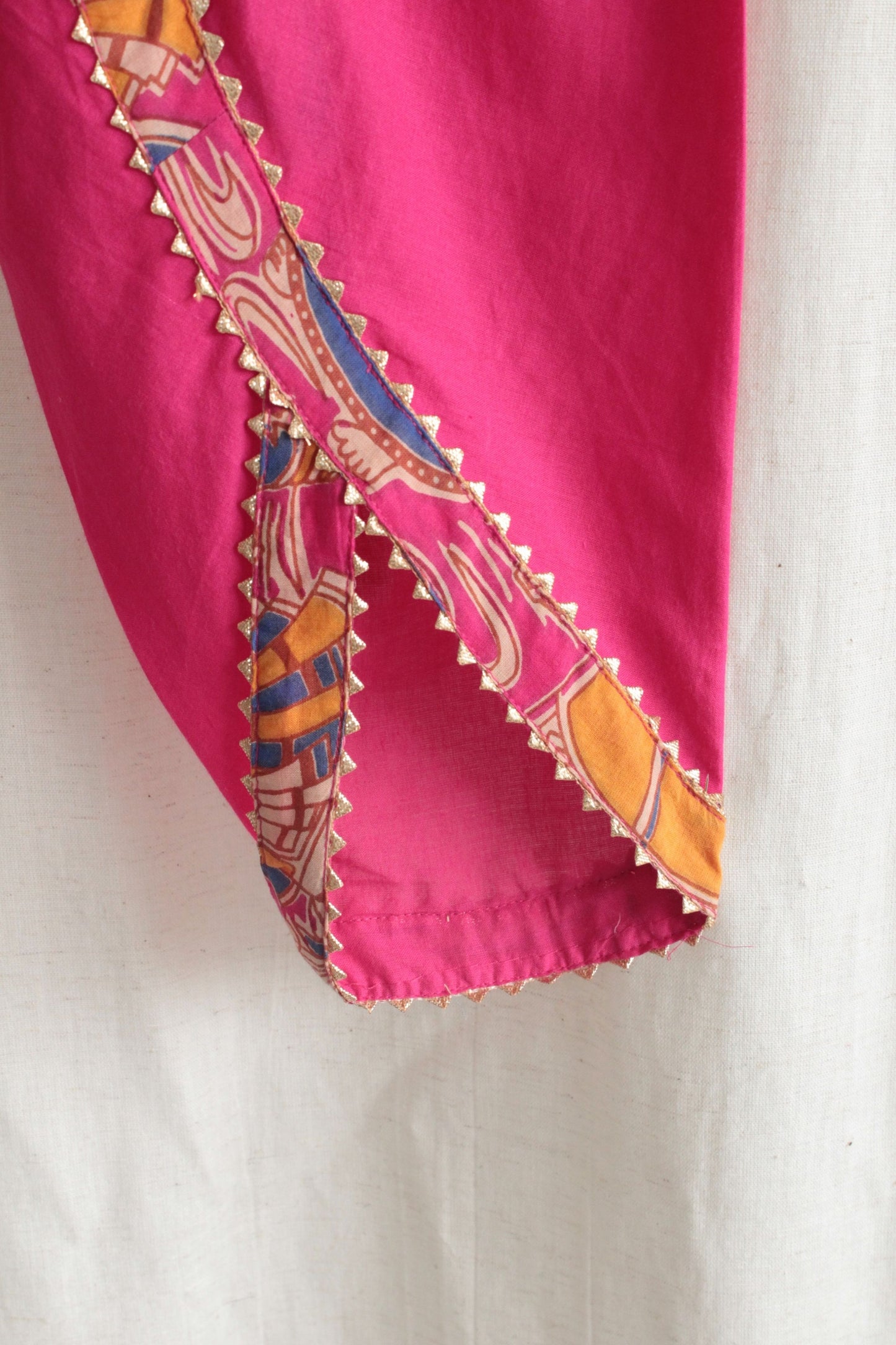 Girls Radhe top and dhoti pants ethnic clothing set - Pink