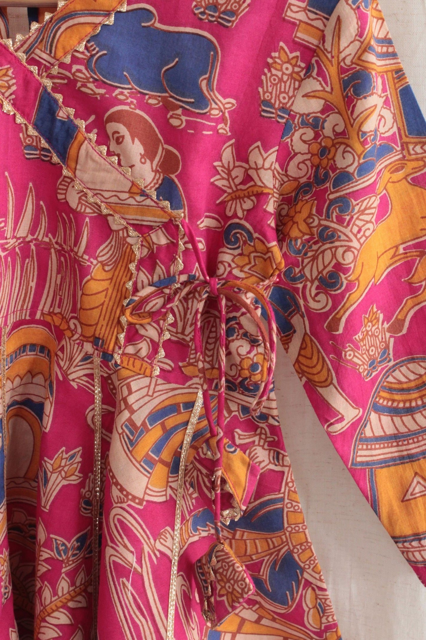 Girls Radhe top and dhoti pants ethnic clothing set - Pink