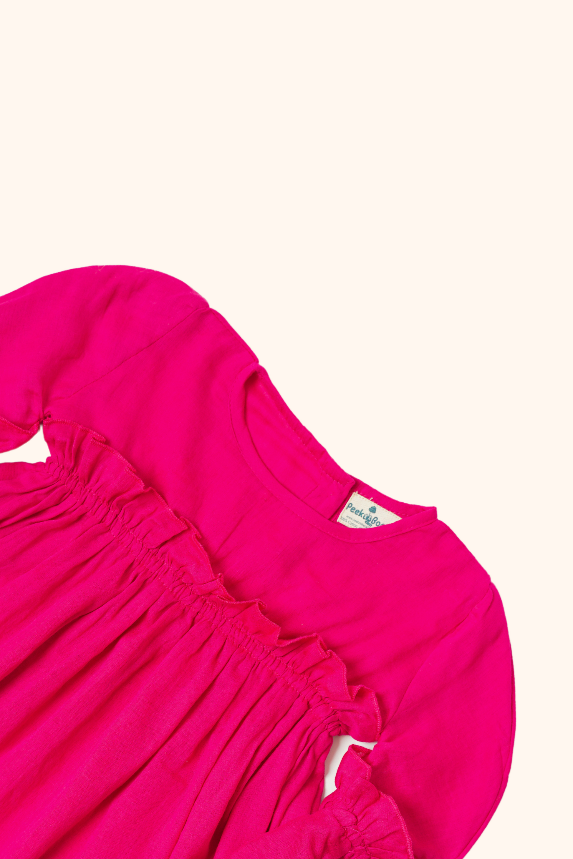 Girls Pure Mulmul Asymmetrical Solid Dress - Peekaaboo Kids - Below 1000, Dress, Girls