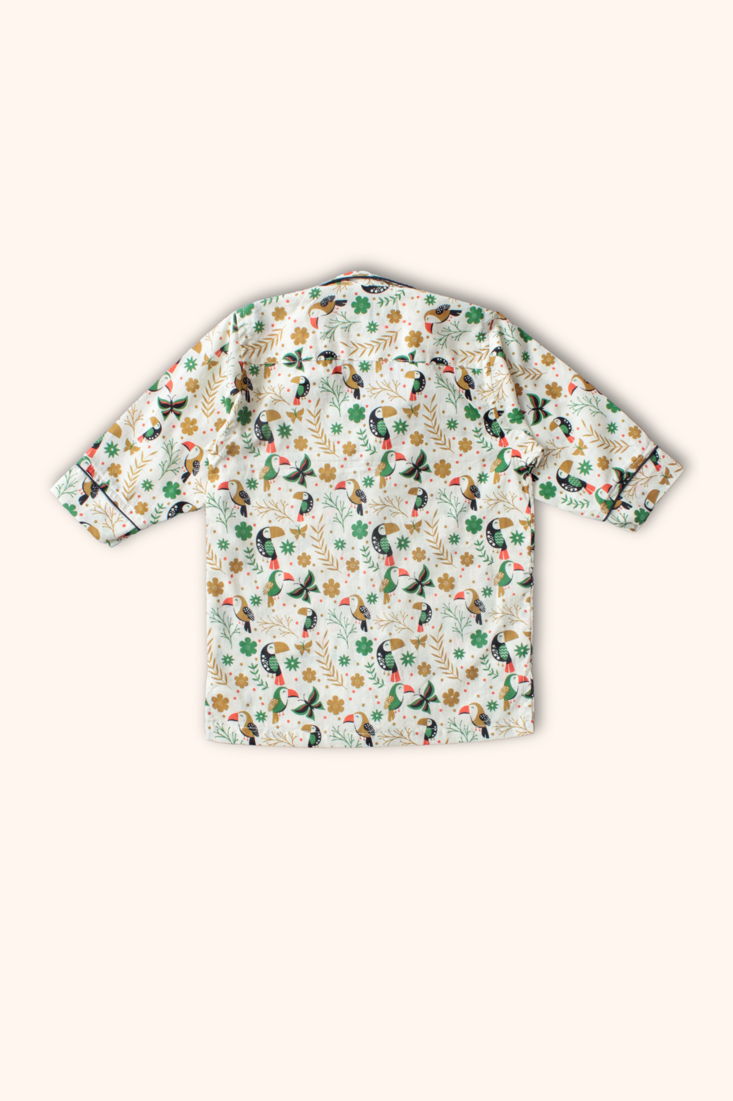 Pure Soft Cotton Printed Night Suit - Birdie