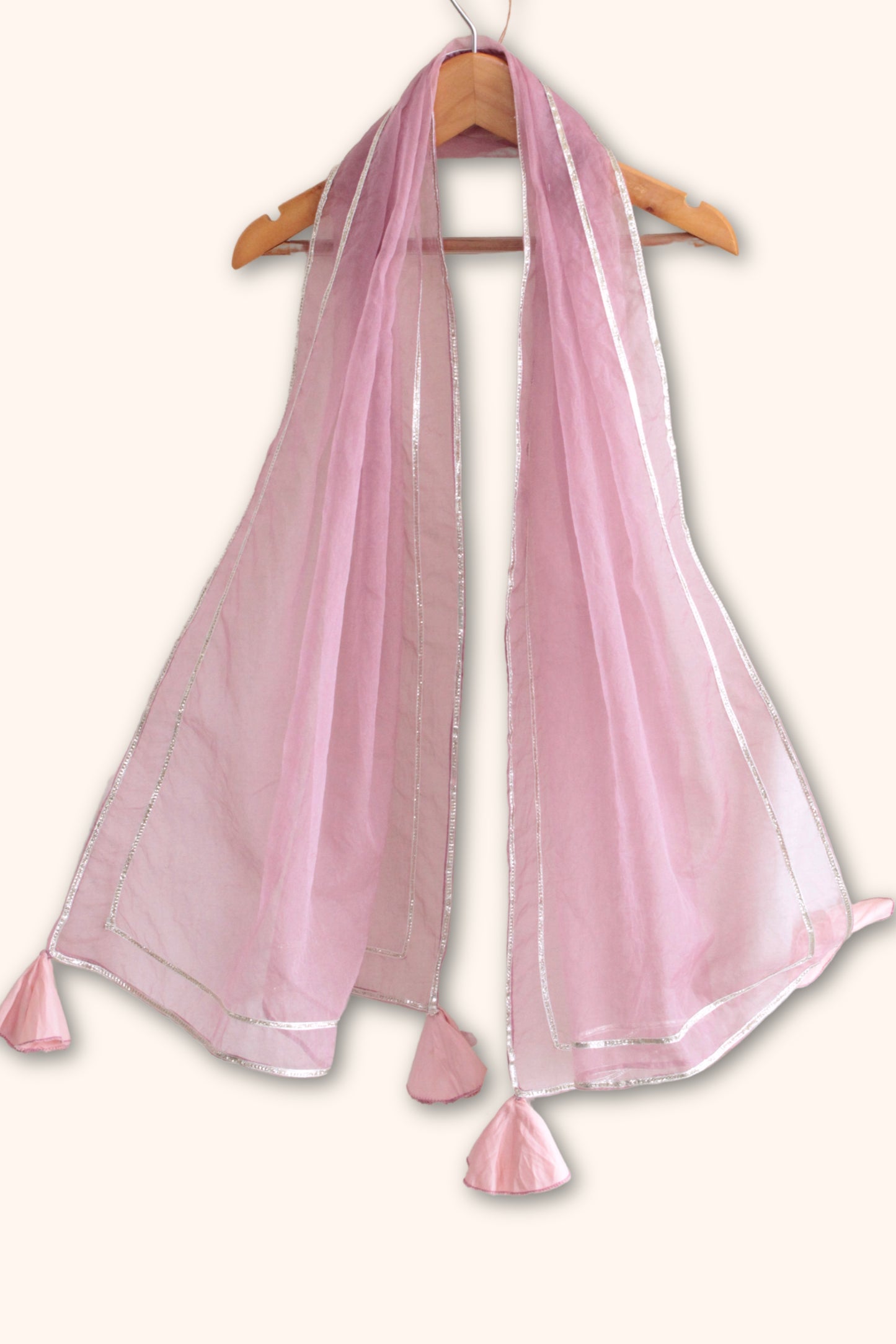 Girls Sitara Kurti and Kalidar Sharara set with Dupatta - Dust Pink