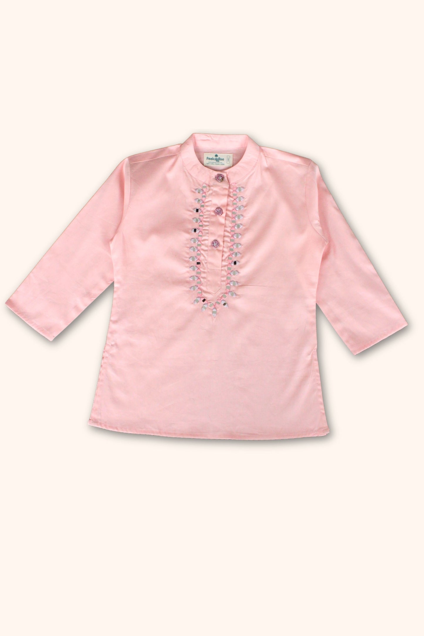 Boys Sitara Kurta Pant ethnic clothing set - Dust Pink