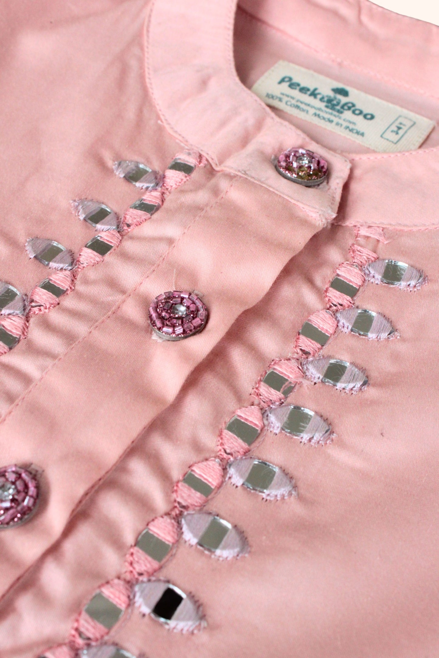 Boys Sitara Kurta Pant ethnic clothing set - Dust Pink