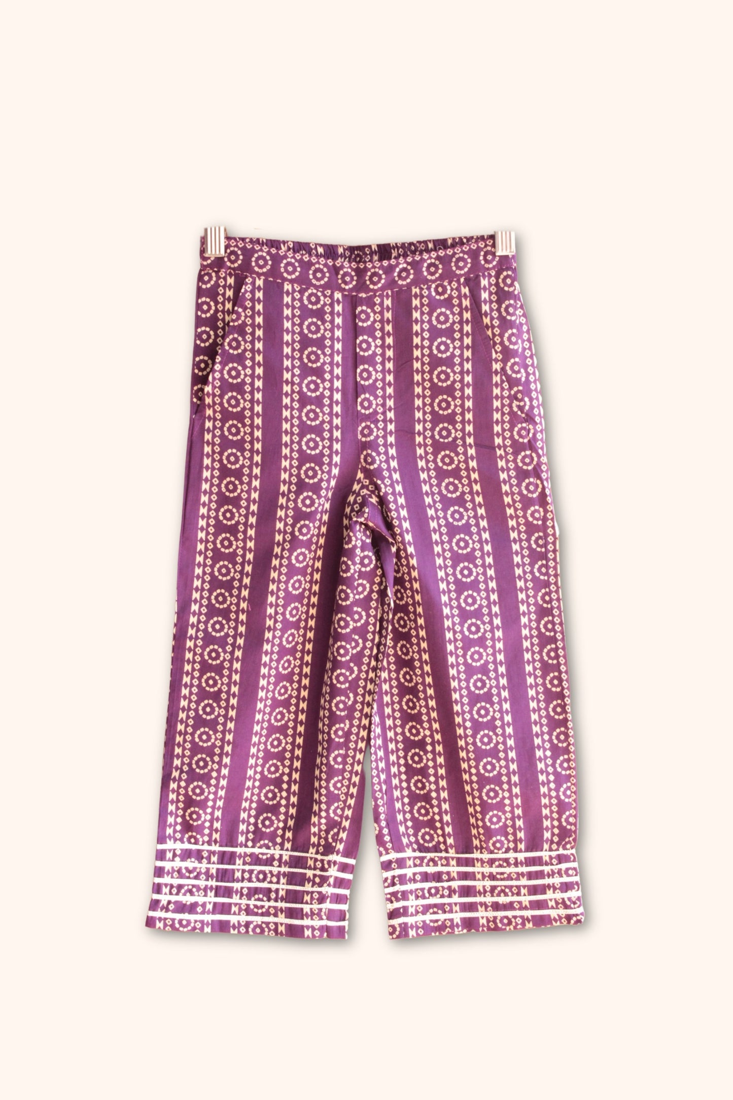 Girls Kaleera Pure Cotton Clothing Set - Purple
