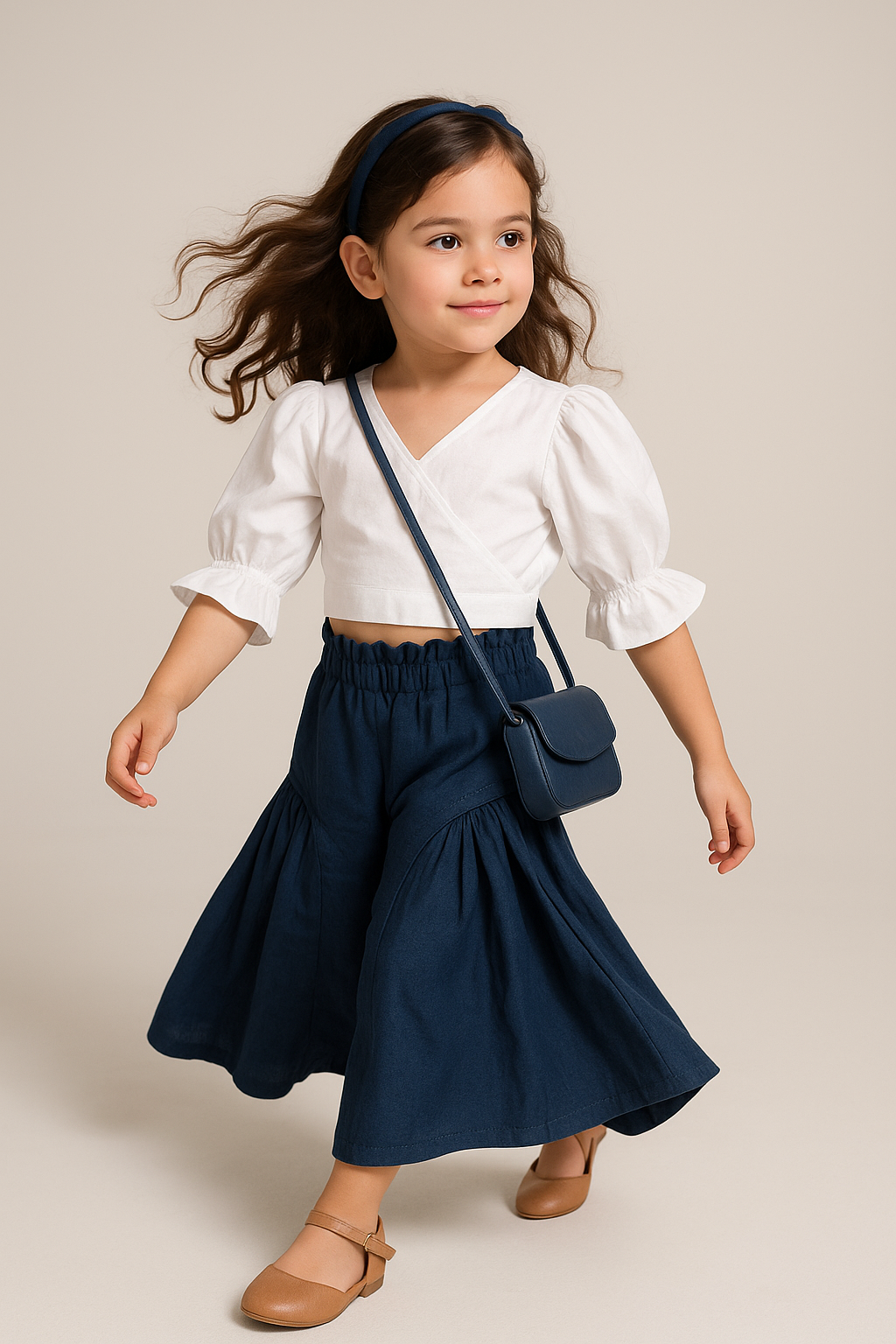 Girls Monday Pure Cotton clothing set - Blue