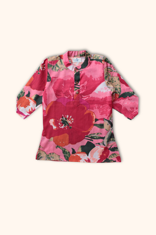 Boys Saavan Pure Cotton Ethnic Clothing set - Red Green