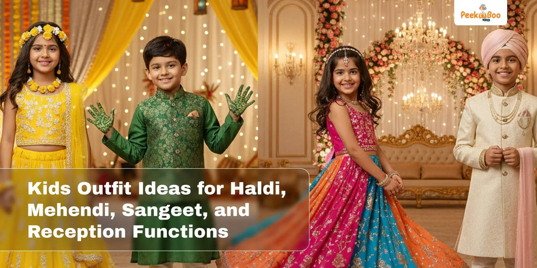 Kids Outfit Ideas for Haldi, Mehendi, Sangeet, and Reception Functions