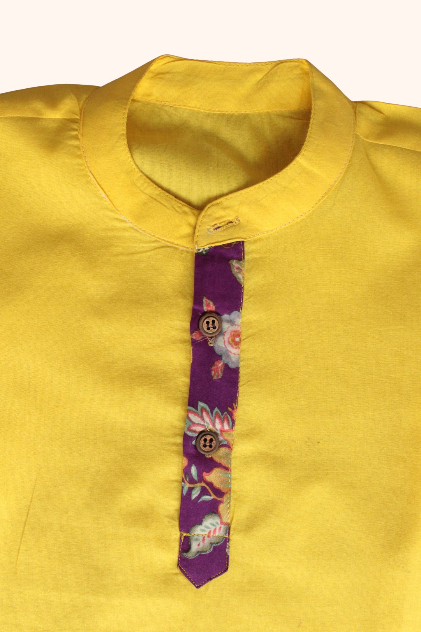 Boys Kesari Kurta Pant & Jacket 3 piece ethnic clothing set - Purple