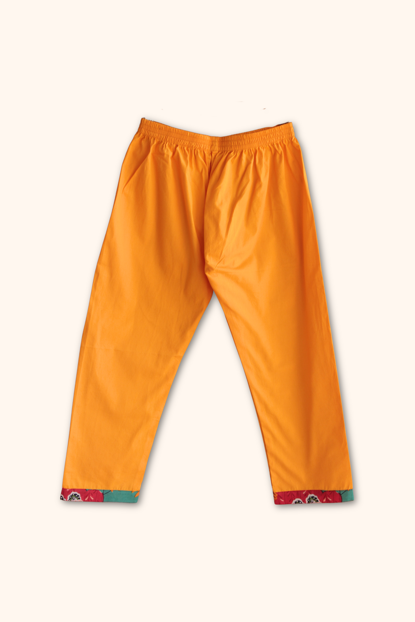 Boys Imarti Color block Kurta and pants set - Orange