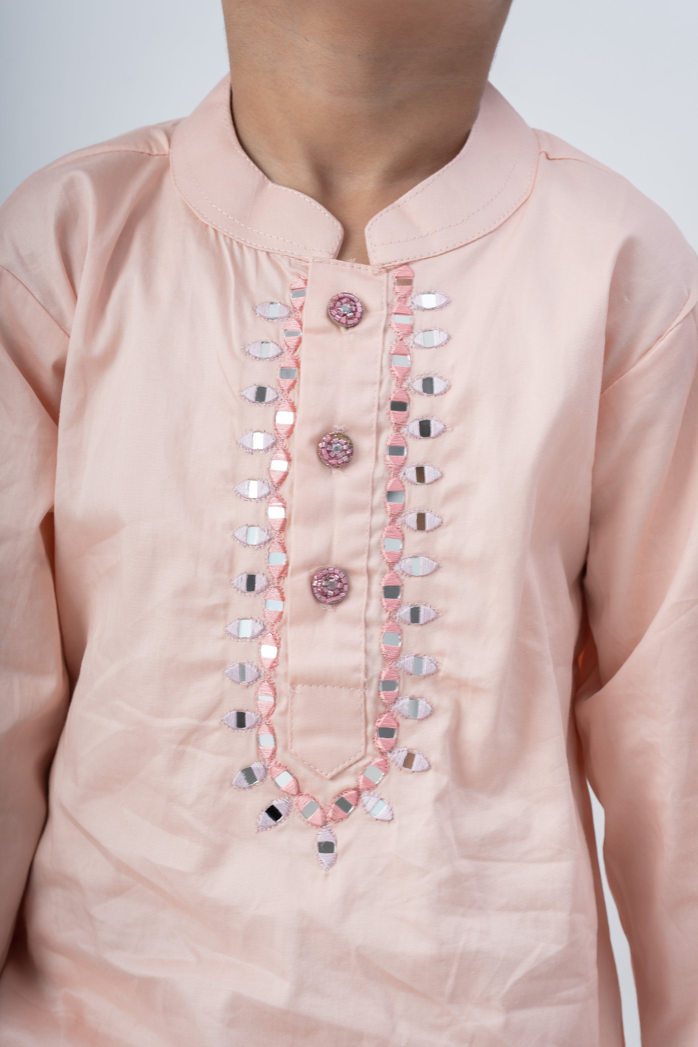 Boys Sitara Kurta Pant ethnic clothing set - Dust Pink