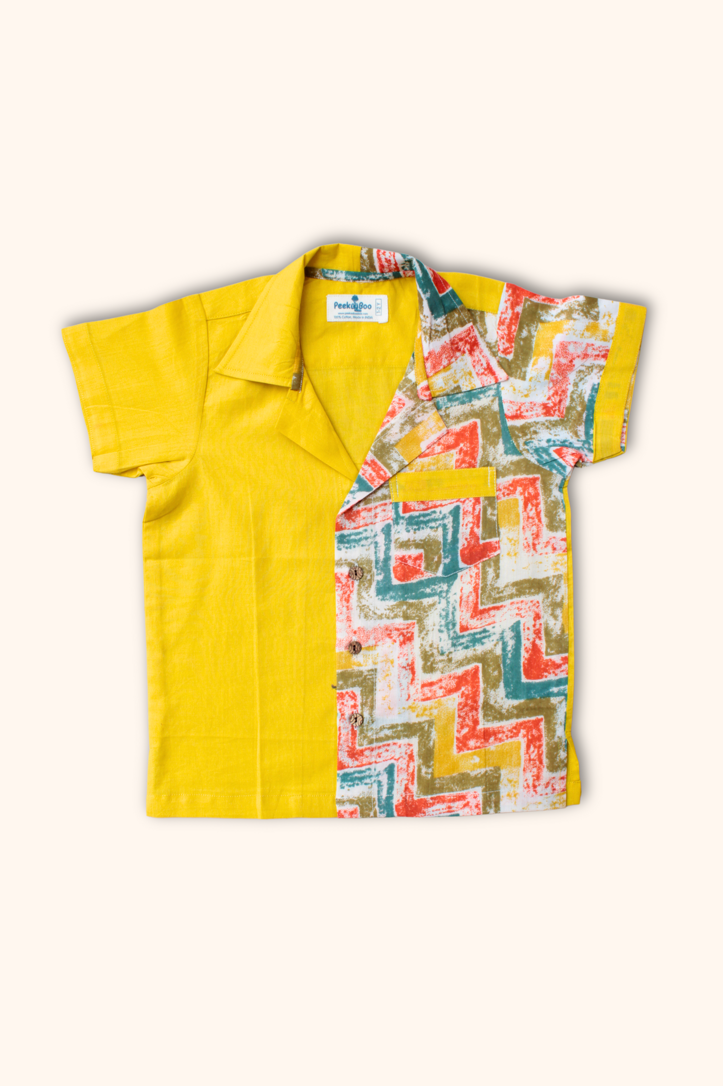 Boys Amazon Pure Cotton Clothing Set - Mustard & Teal