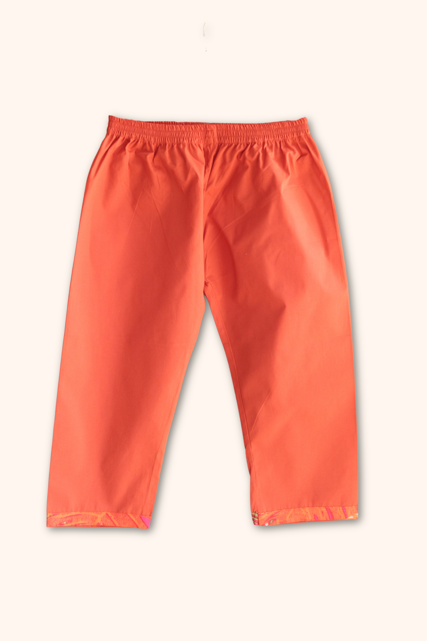 Boys Imarti Color block Kurta and pants set - Orange