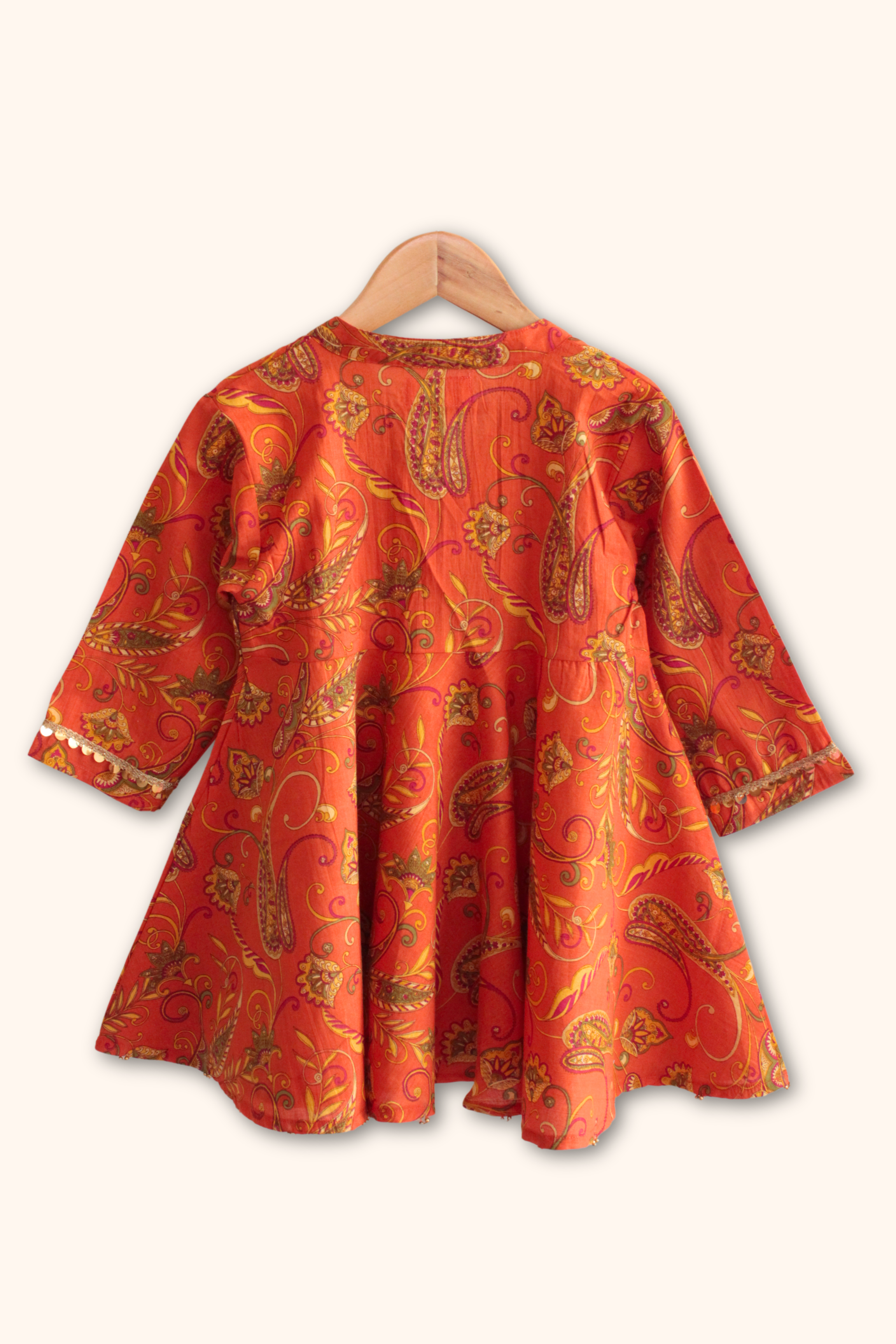 Girls Kesari Pure Cotton Ethnic Clothing Set - Purple