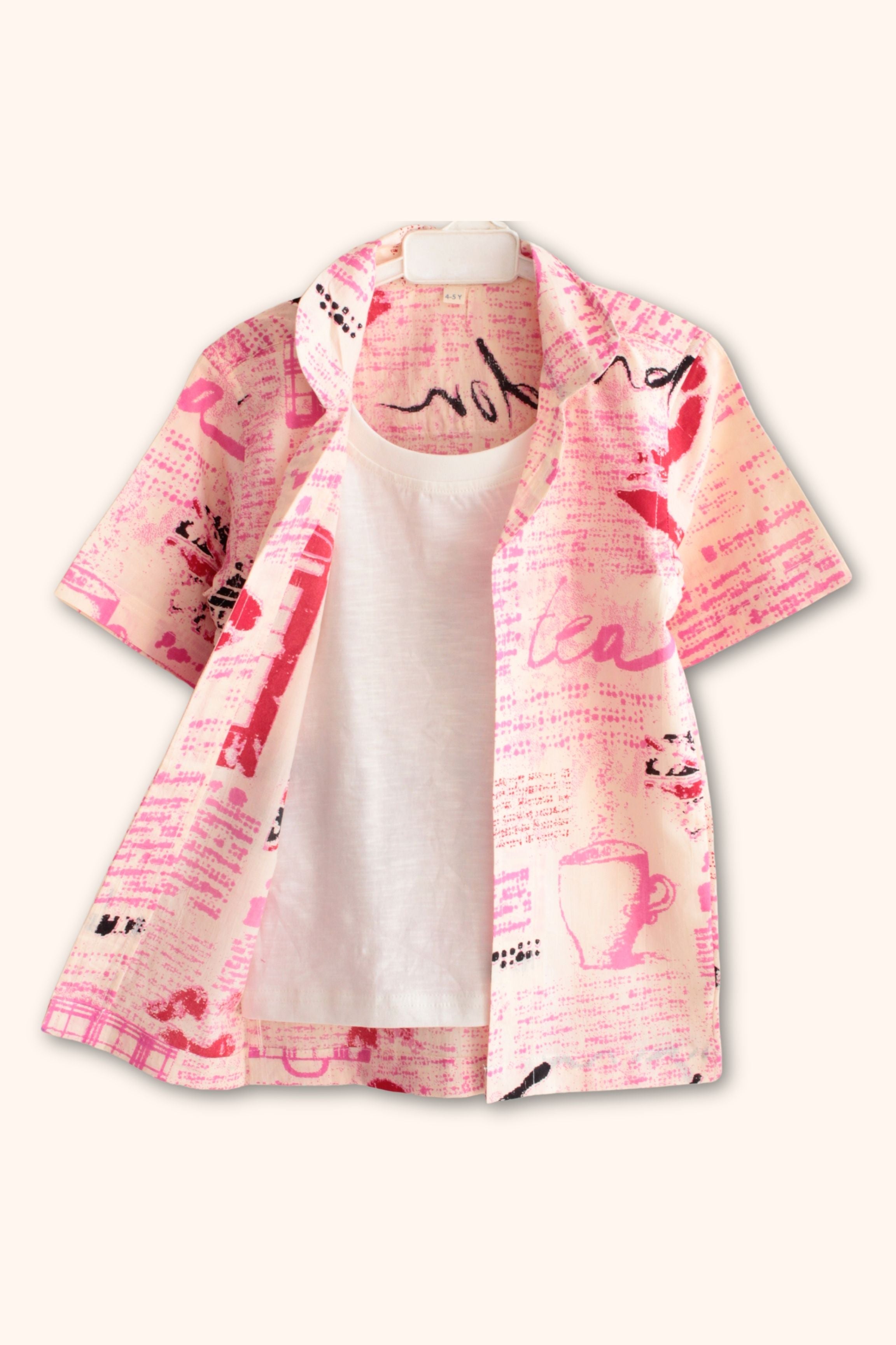 Boys Charles Resort Wear Set - London Pink