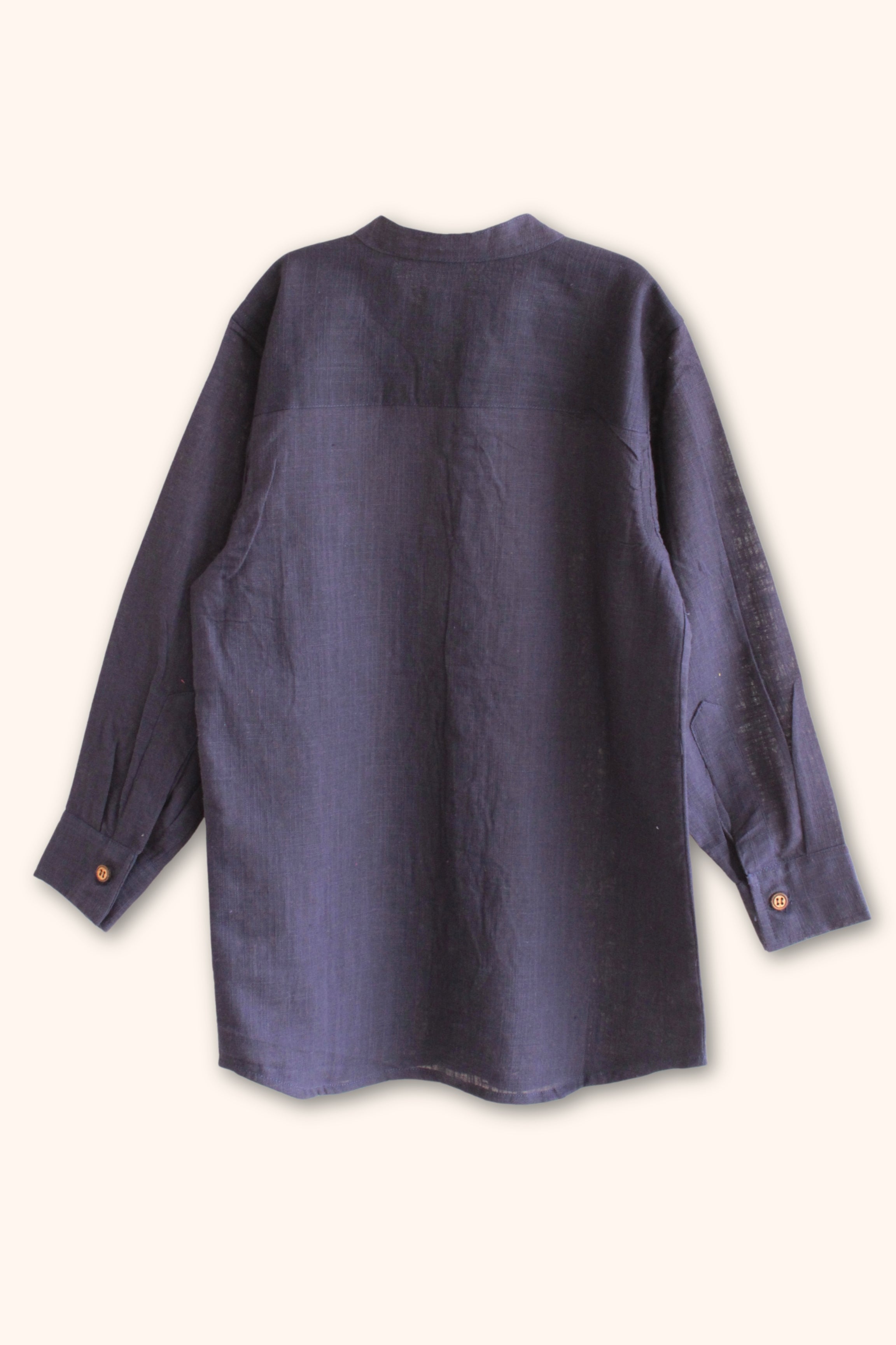 Boys Pure Cotton Shirt - Navy Blue