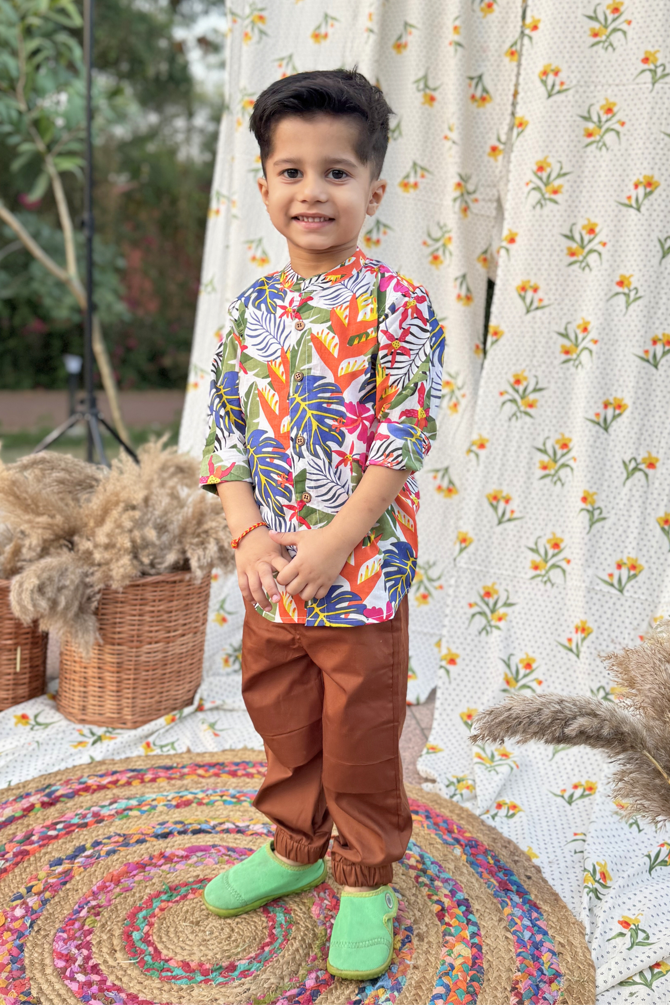 Boys Pure Cotton Shirt - Multicolor