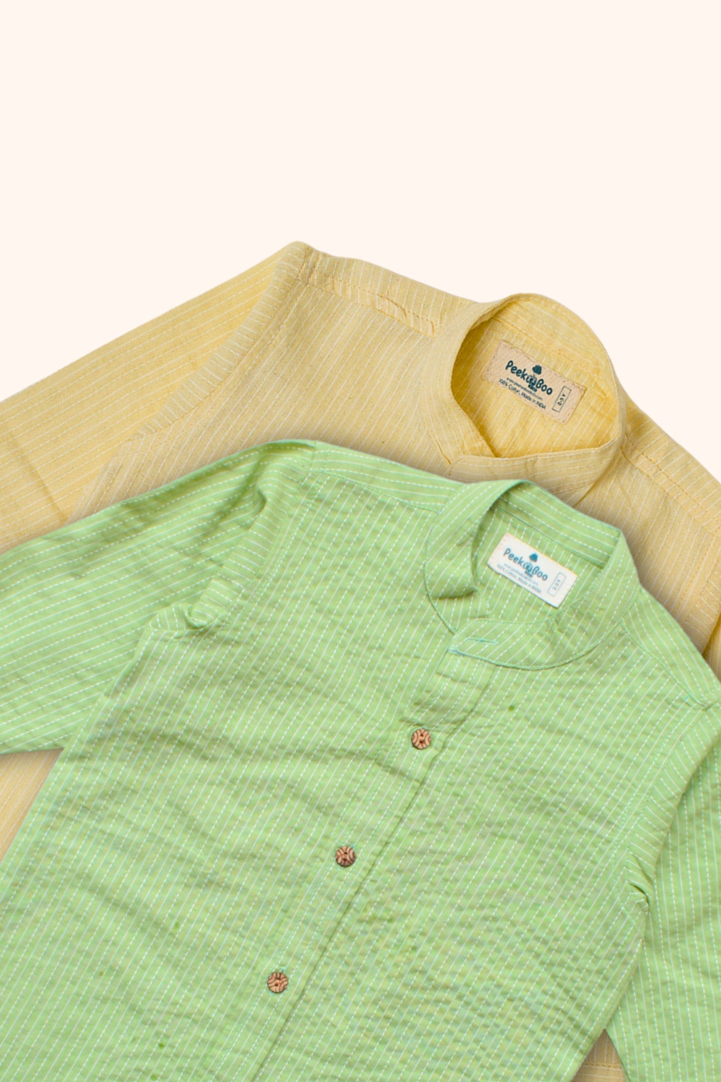 Boys Pure Cotton Katha Shirts Combo