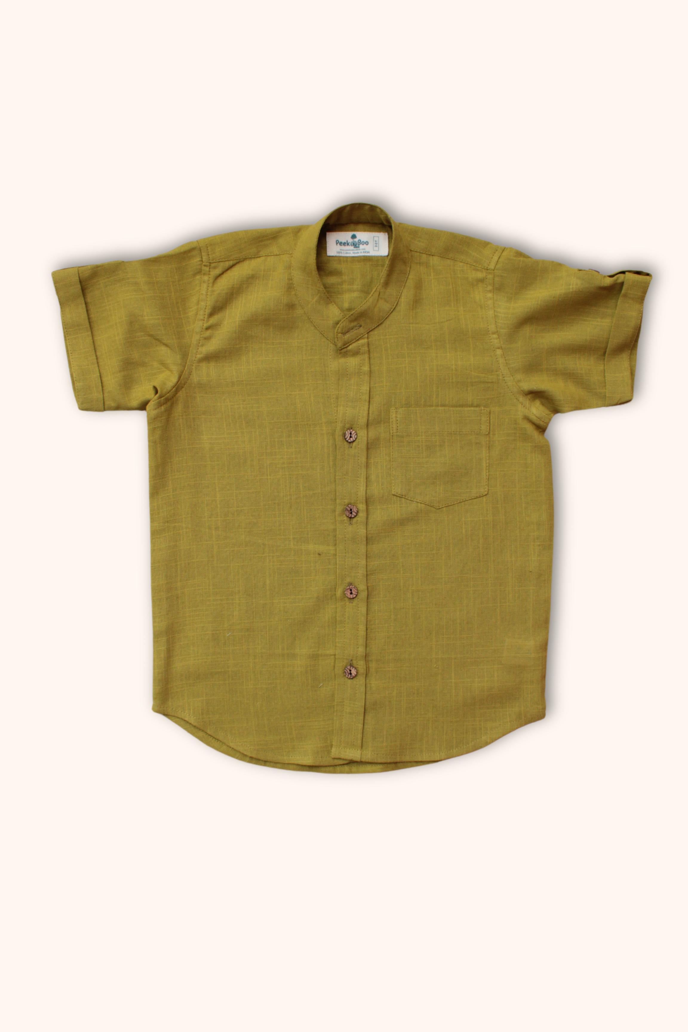 Boys 100% Cotton Shirt for Summer - Royal Blue - Green