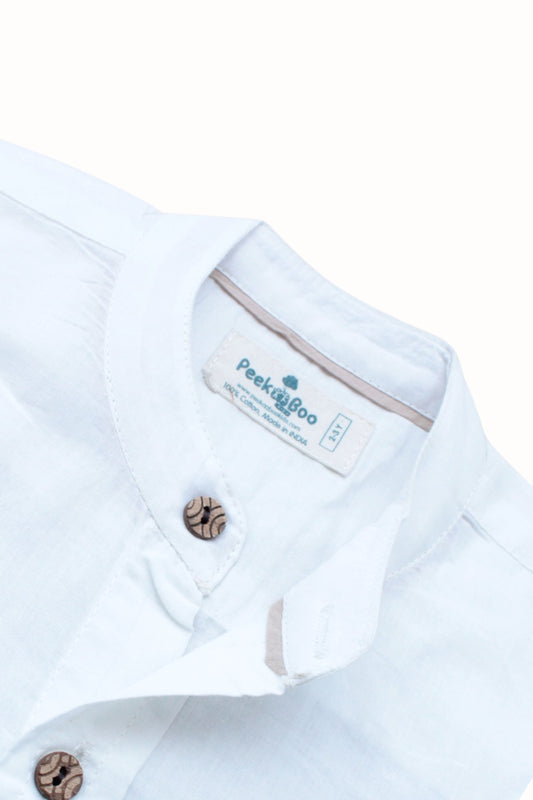 Boys Pure Cotton Shirt - Classic White