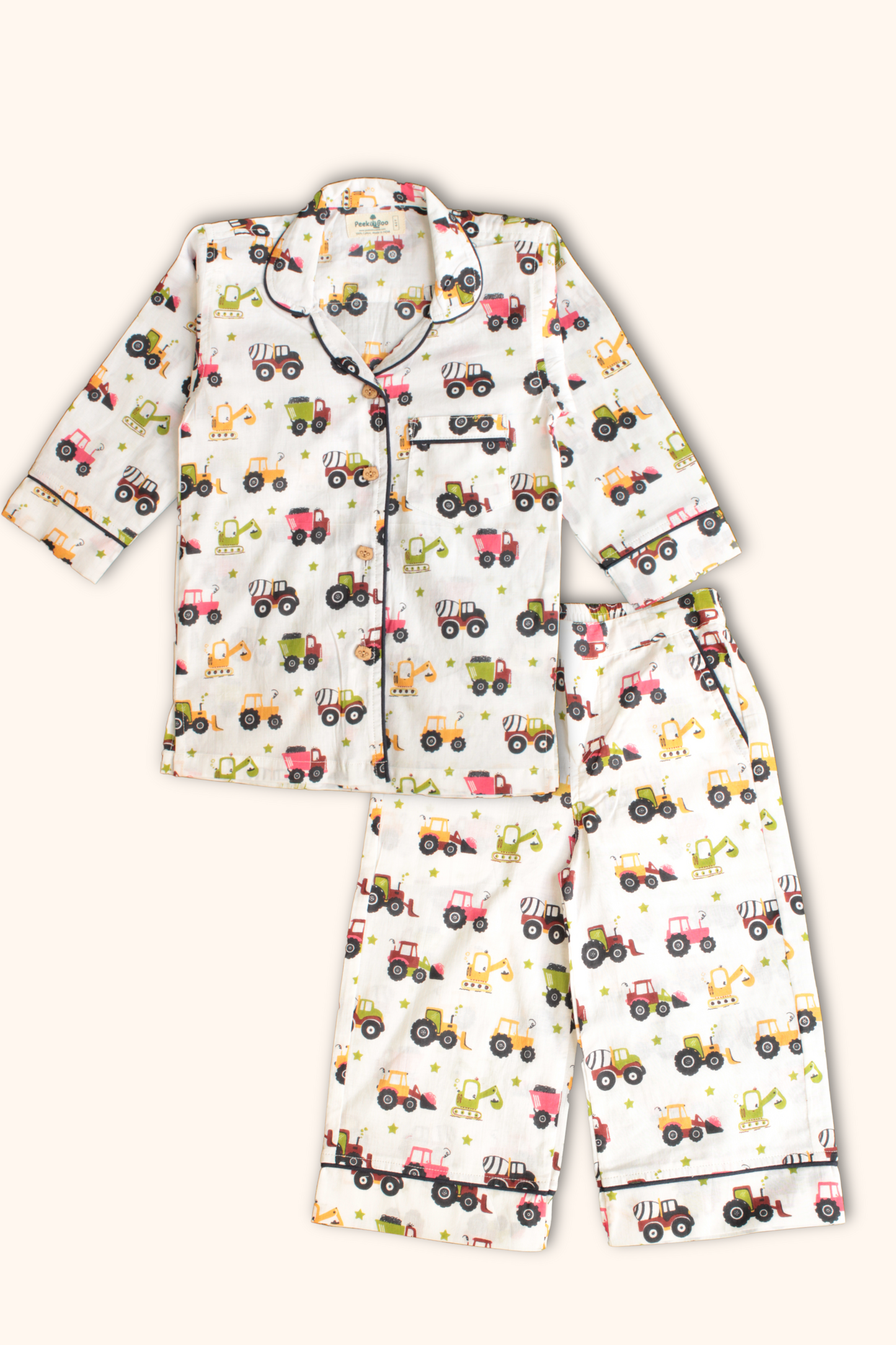 Pure Soft Cotton Printed Night Suits - Peekaaboo Kids - Below 1000, Boys, Clothing Set, Coord Set, Featured, Lounge wear, Loungewear