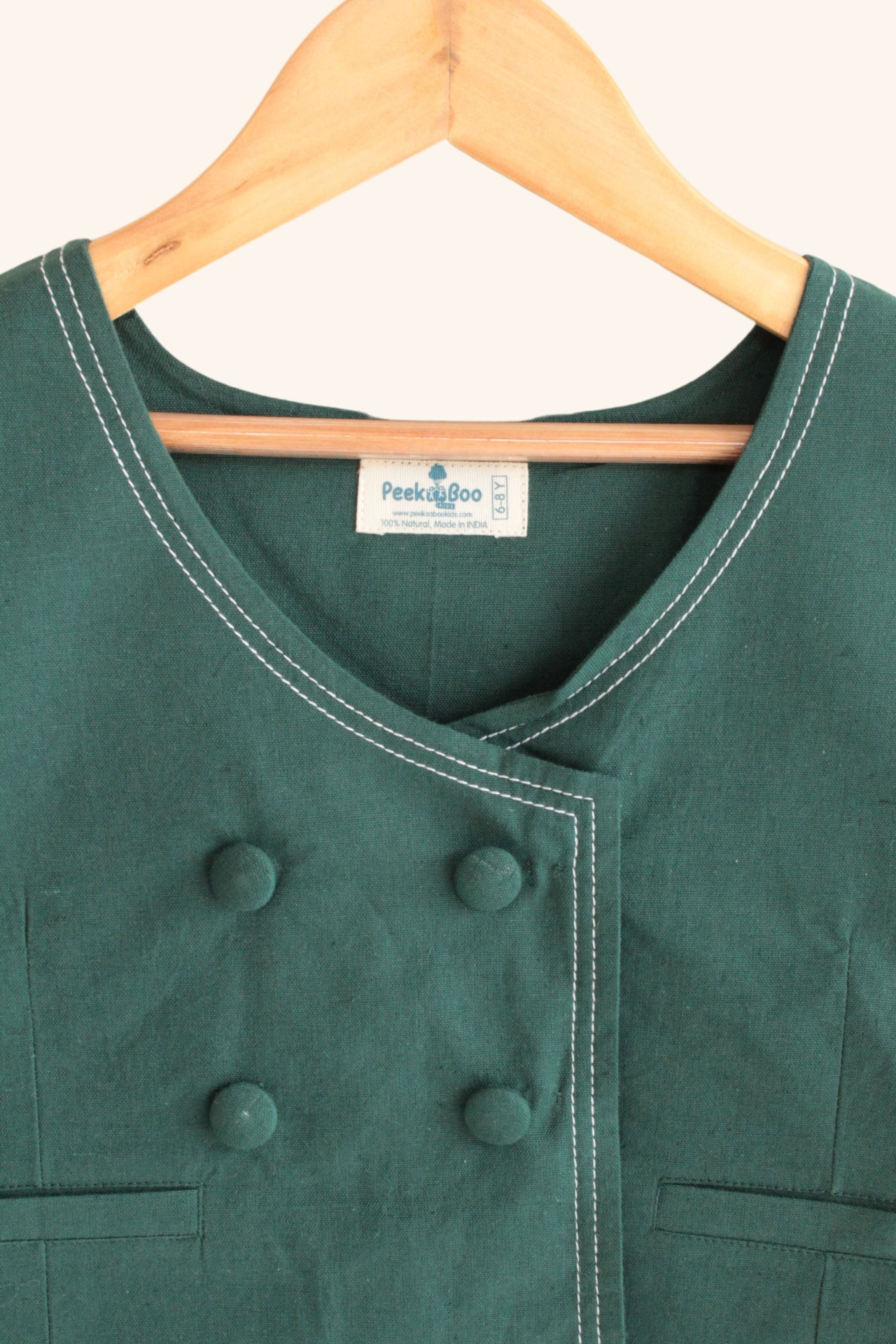 Girls Midnight Green Pure Cotton clothing set
