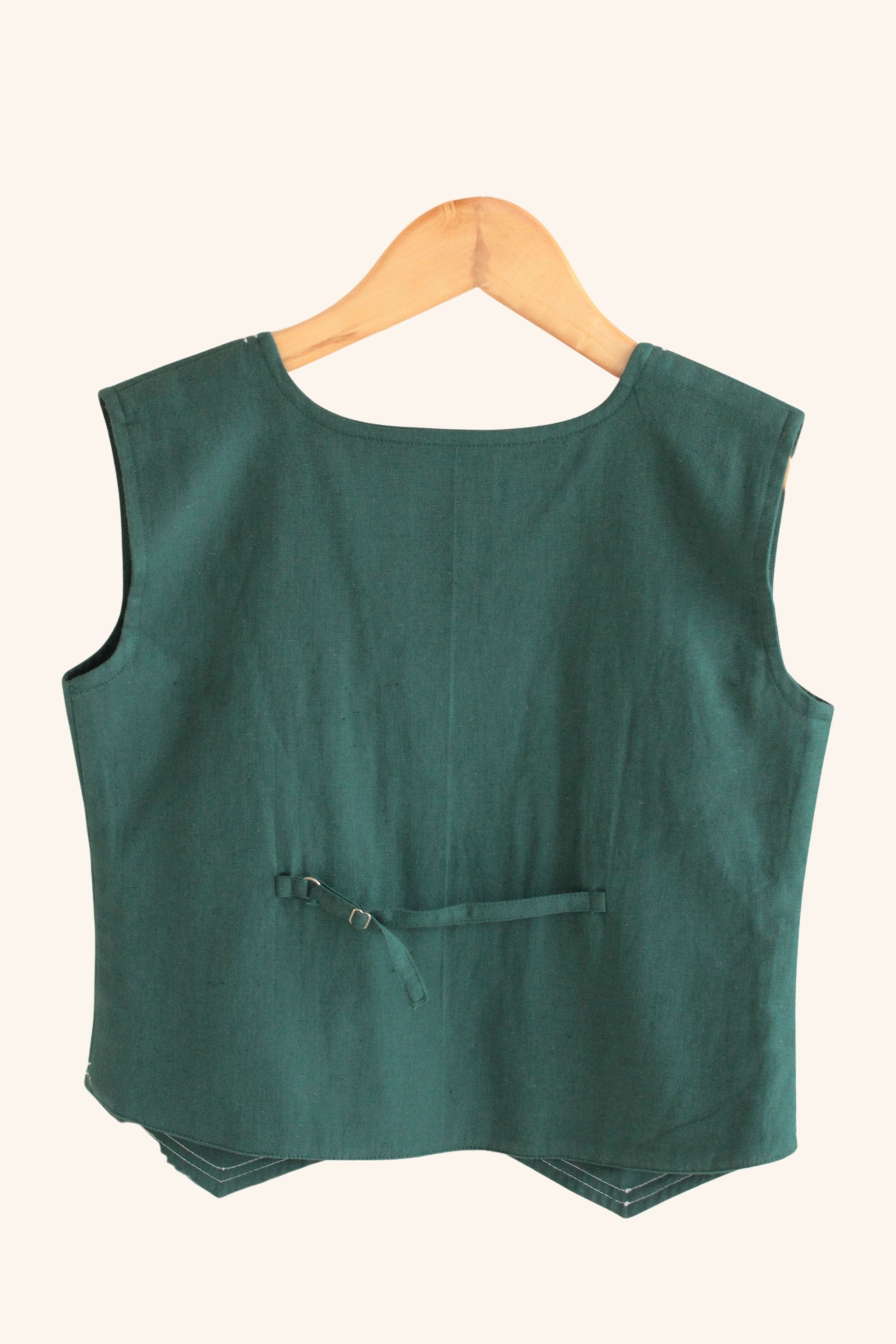 Girls Midnight Green Pure Cotton clothing set