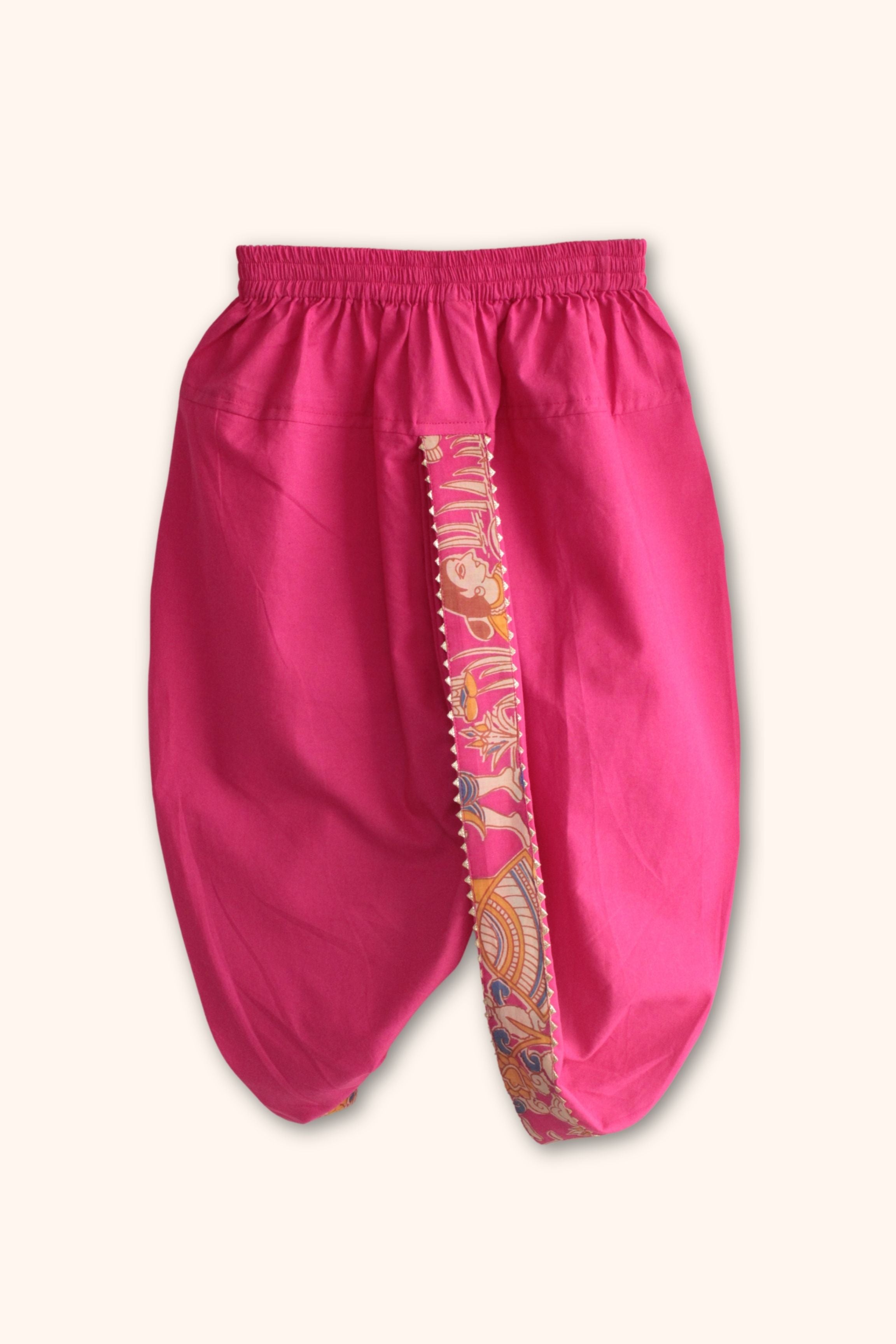 Boys Radhe Kurta and Dhoti Pants Ethnic Clothing Set - Pink