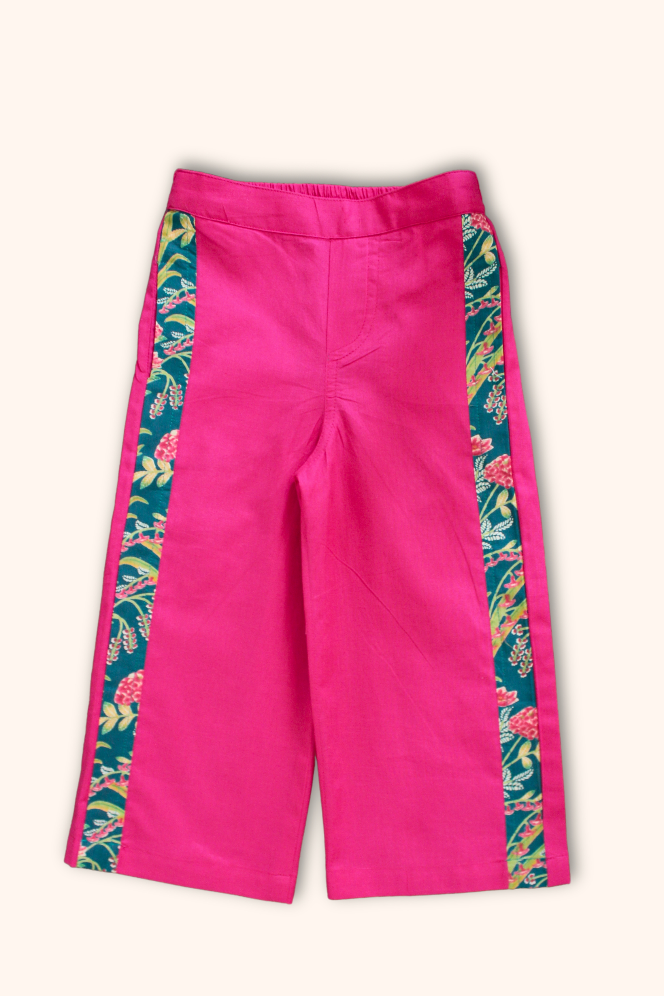 Girls Amazon Pure Cotton Clothing Set - Pink & Green - Peekaaboo Kids - Below 1000, Clothing Set, Coord Set, Featured, Girls, Resort Wear