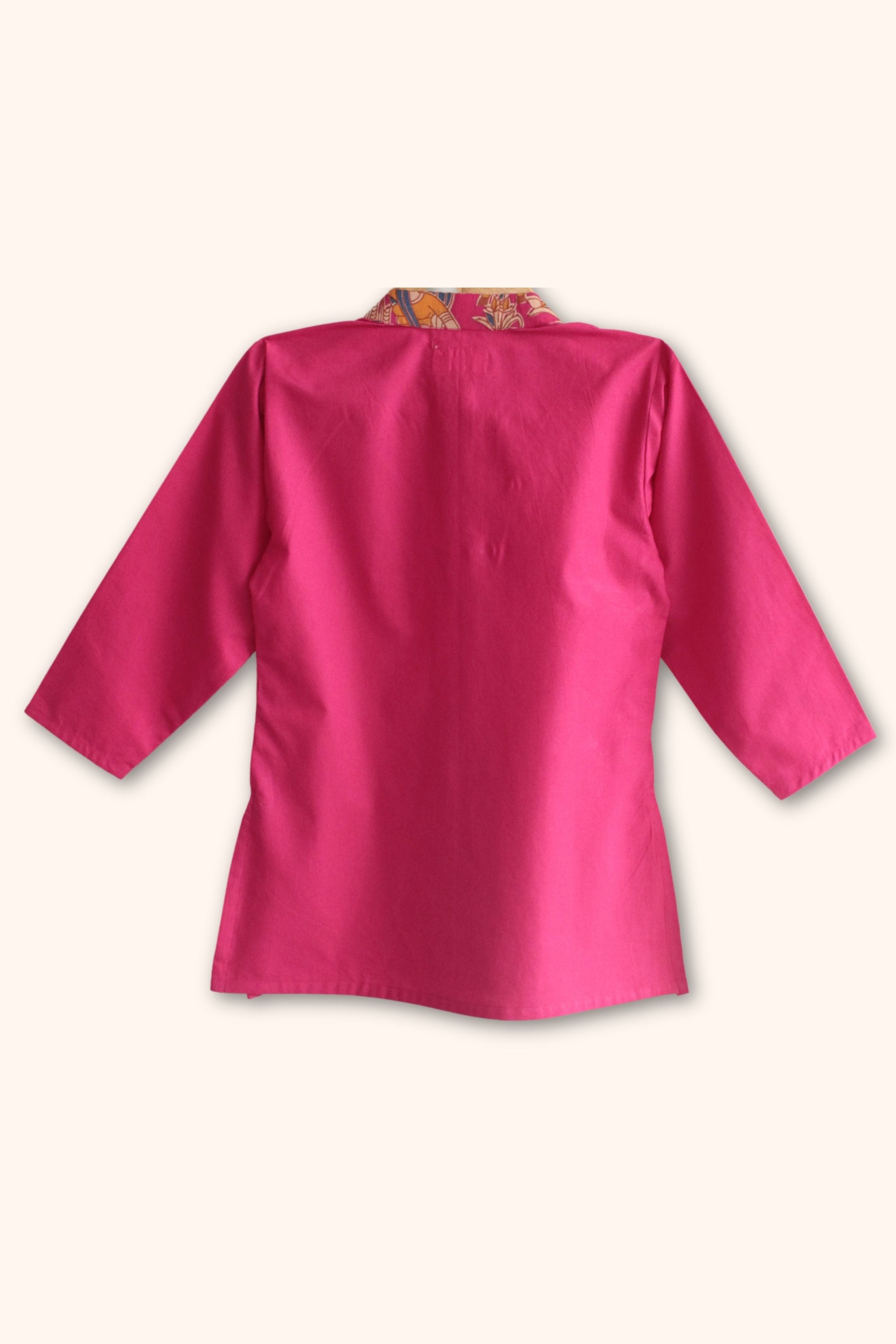 Boys Radhe Kurta and Dhoti Pants Ethnic Clothing Set - Pink