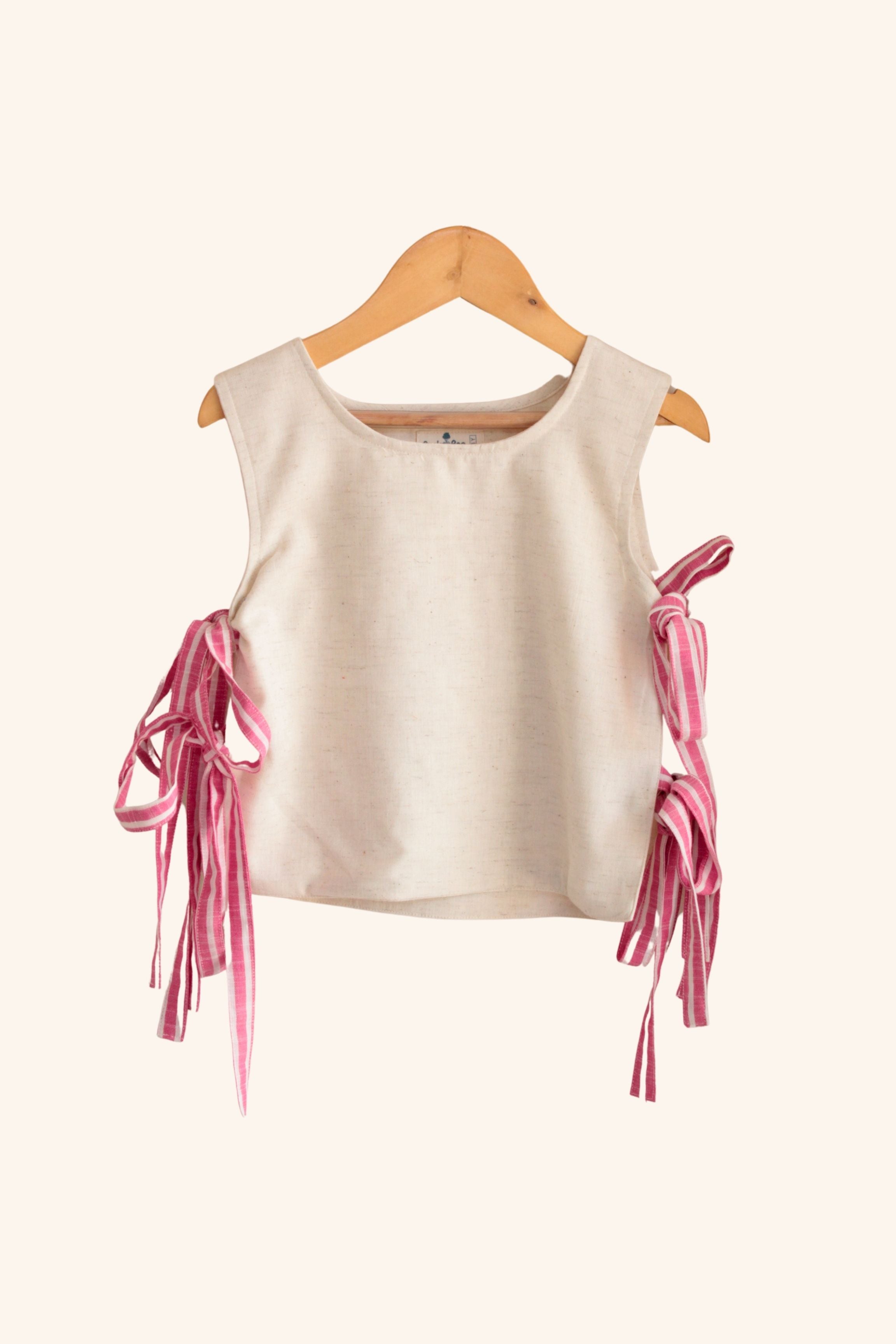 Girls Bloom & Stripe Patchwork Pure Cotton clothing set