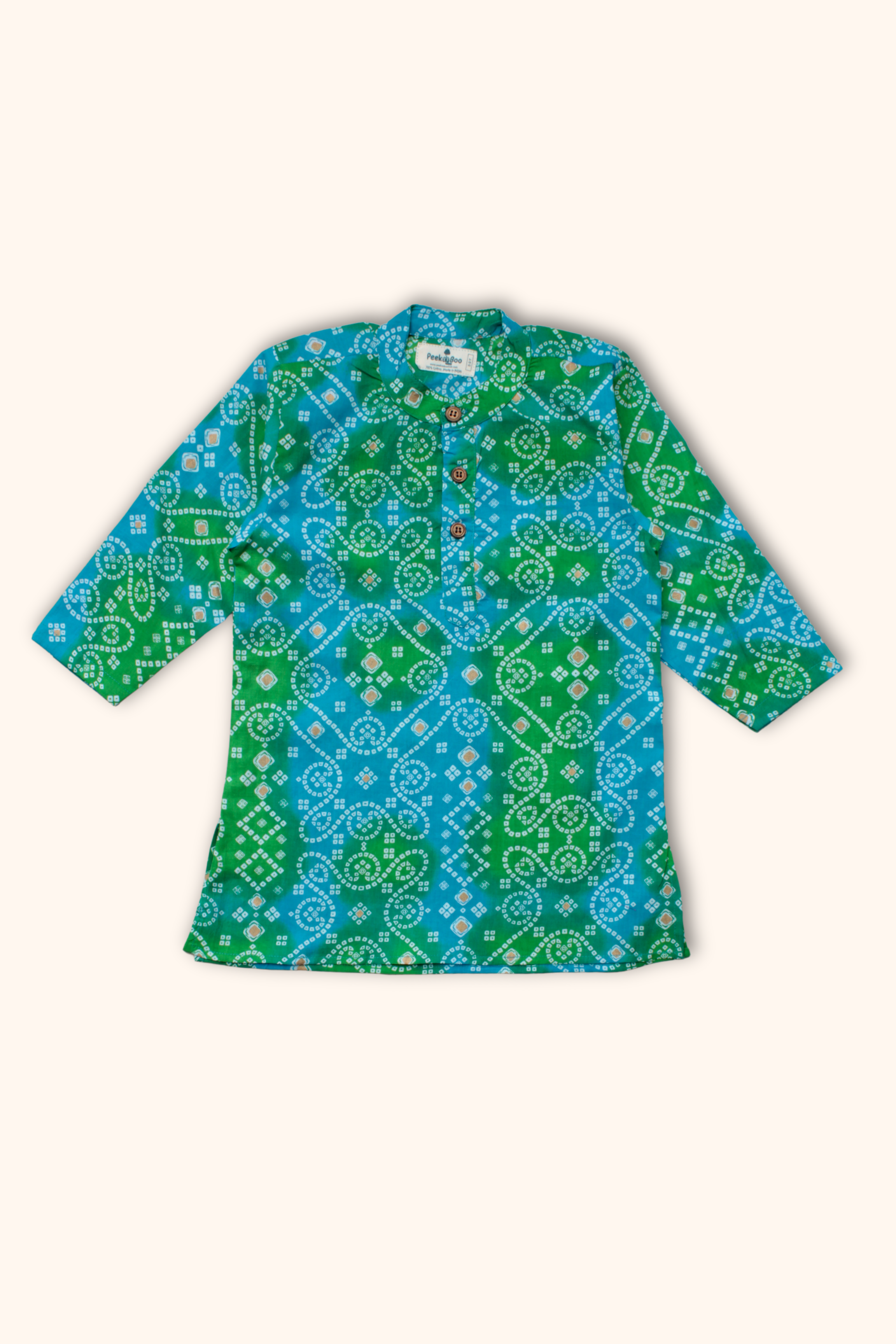 Boys Saavan Pure Cotton Ethnic Clothing set - Pink Bandhej