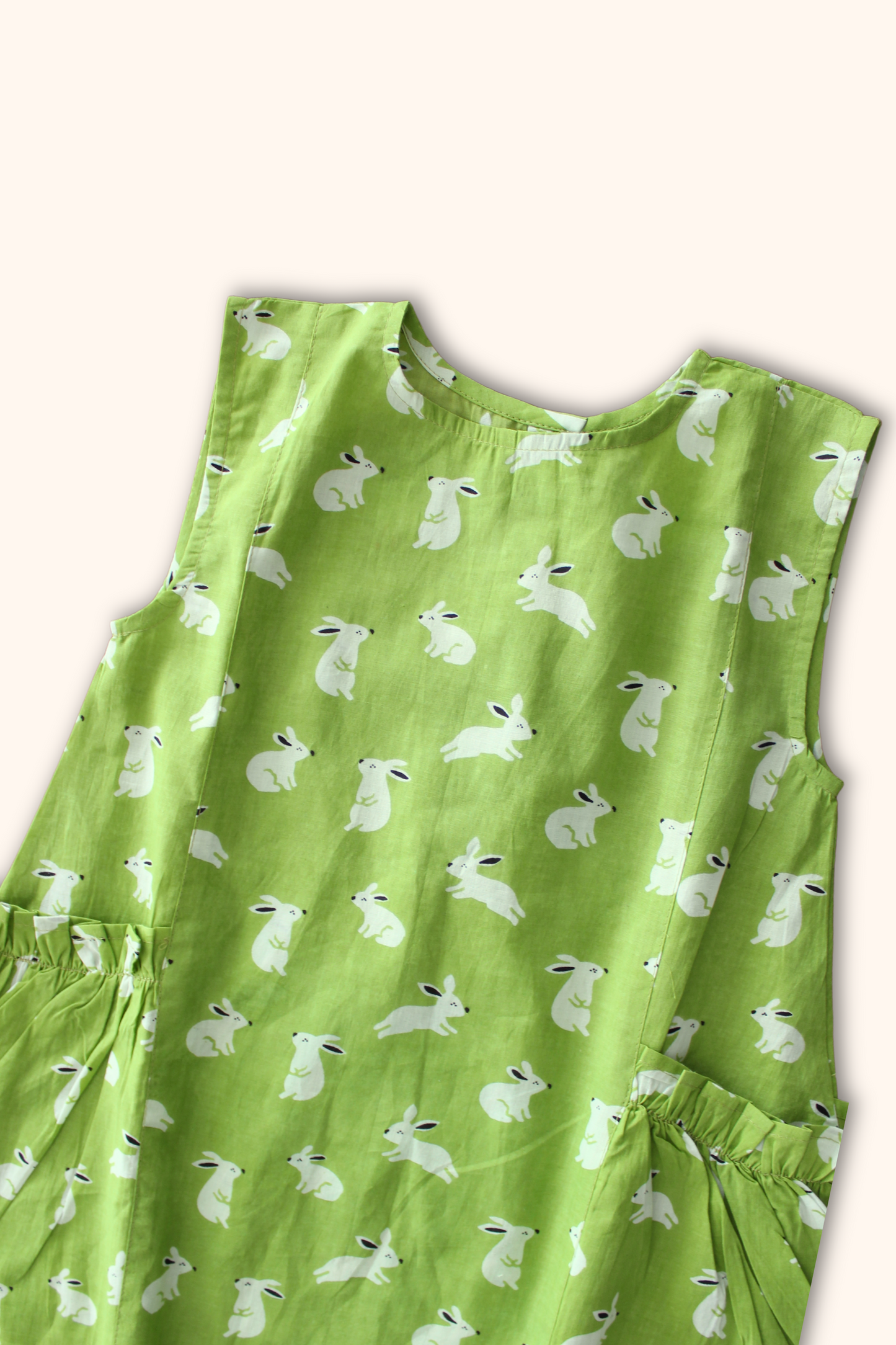 Girls Haven Summer Cotton Dress with long pockets - Green - Peekaaboo Kids - Below 1000, Dress, Girls