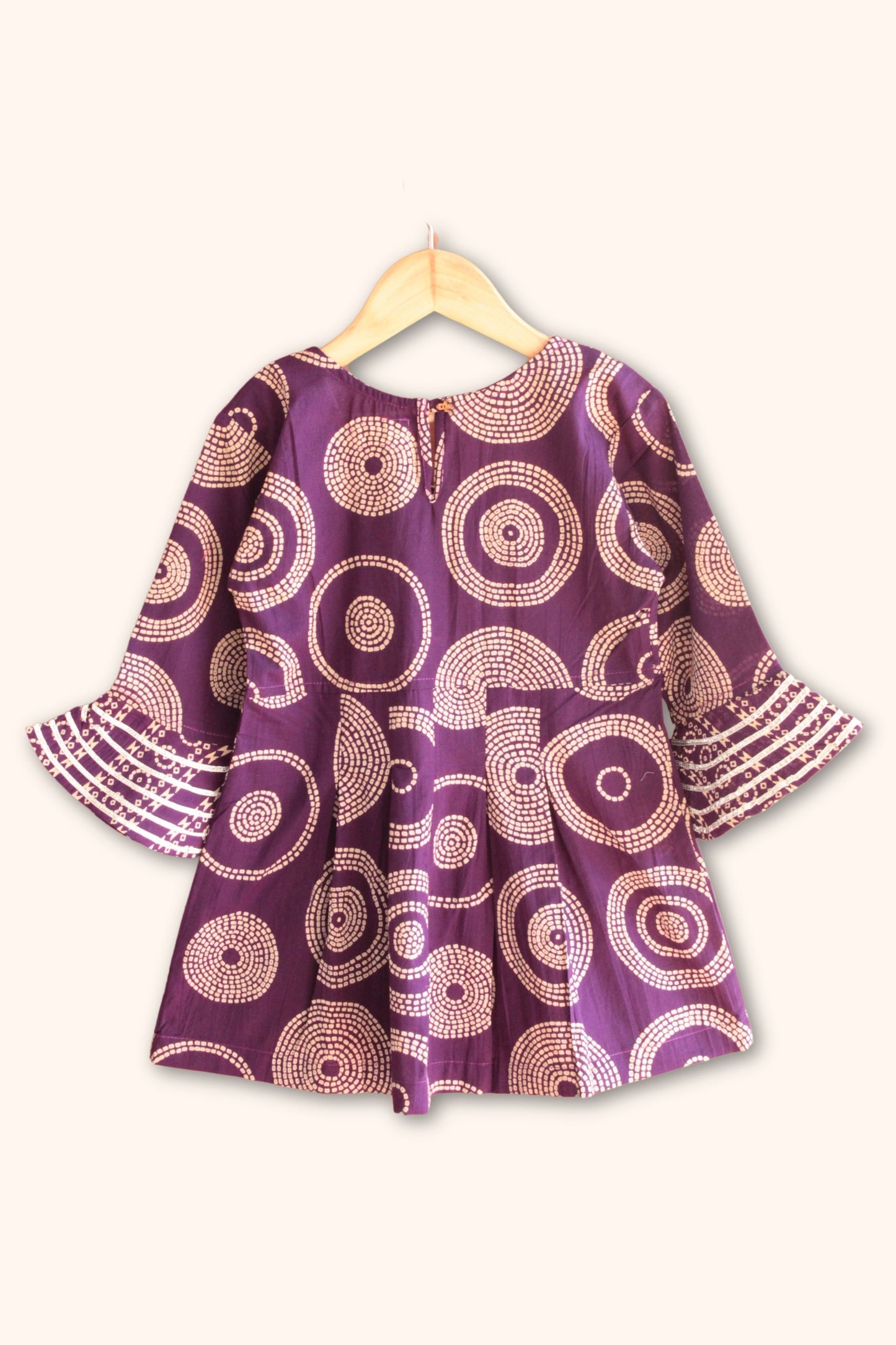 Girls Kaleera Pure Cotton Clothing Set - Purple / Red