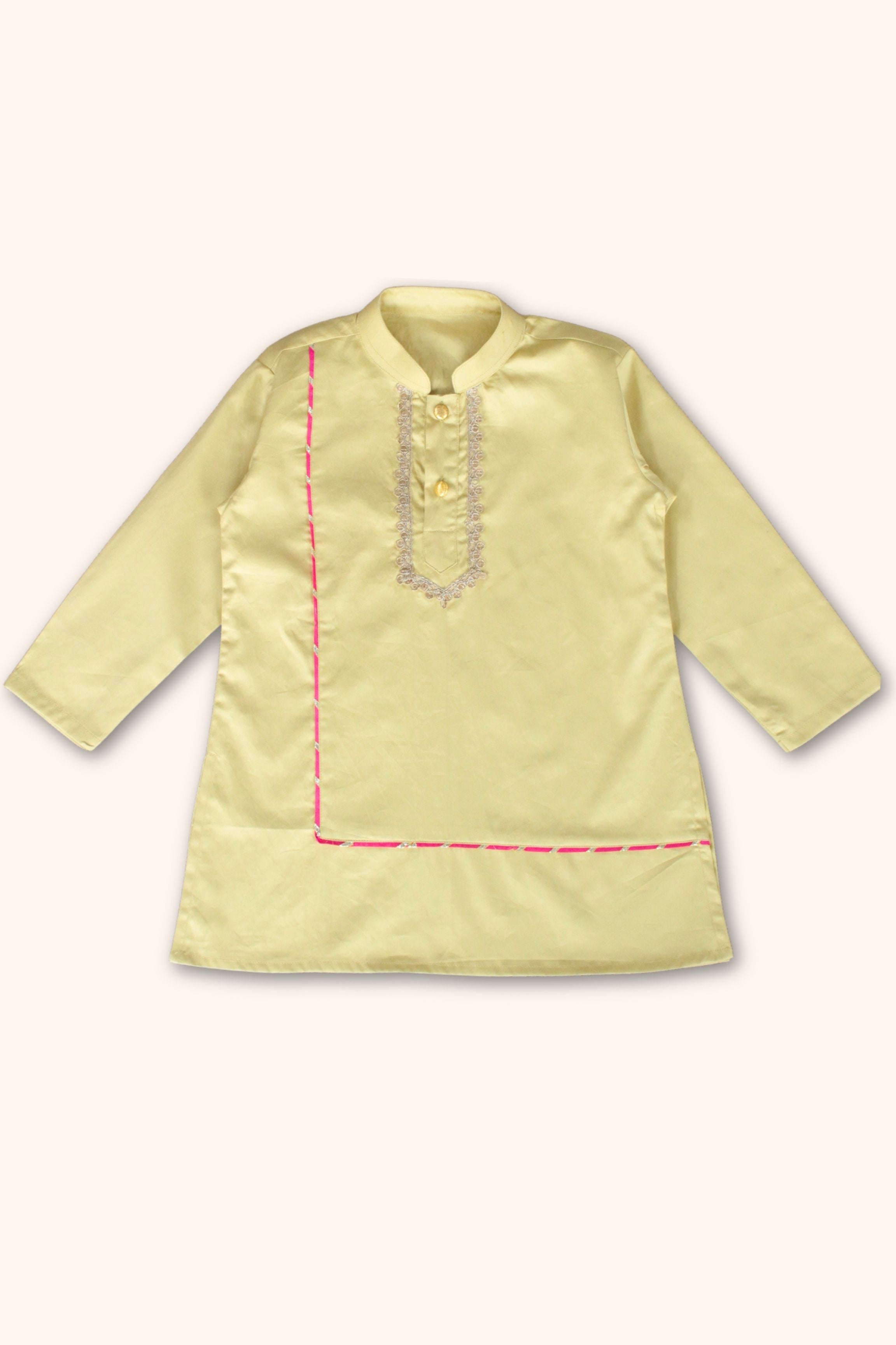 Boys Meher Kurta Pant ethnic clothing set - Pista Green