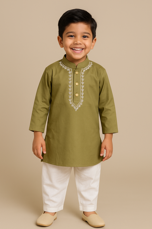 Boys Tyohaar embroidered Kurta with Pajami set