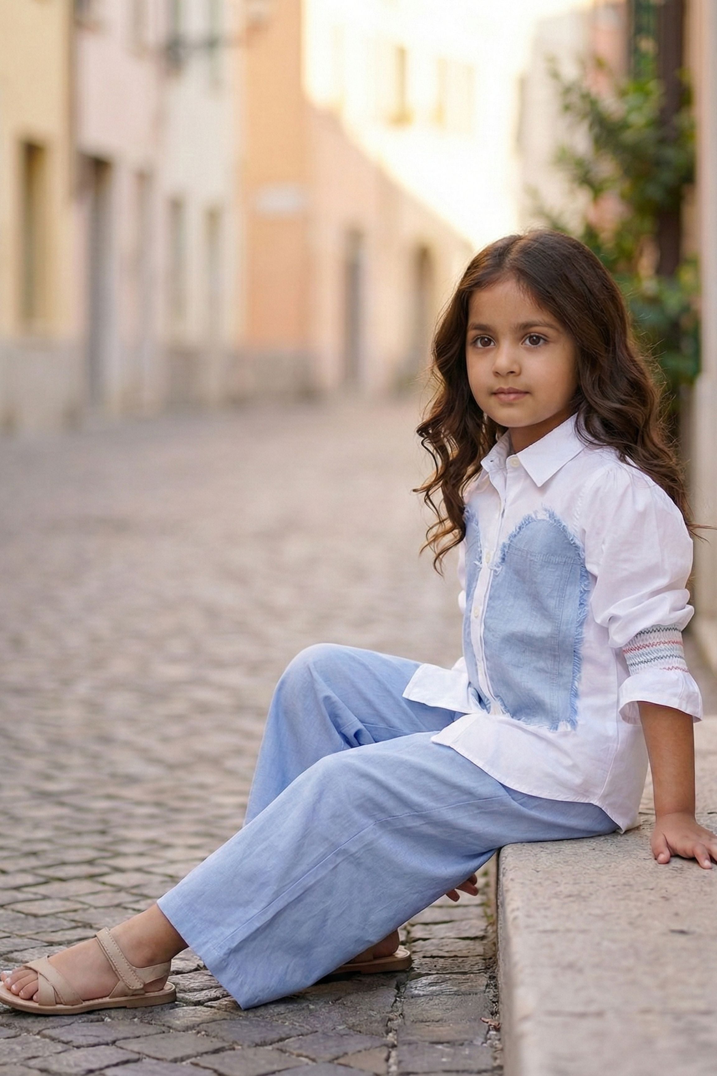Girls Blue Friday Pure Cotton clothing set