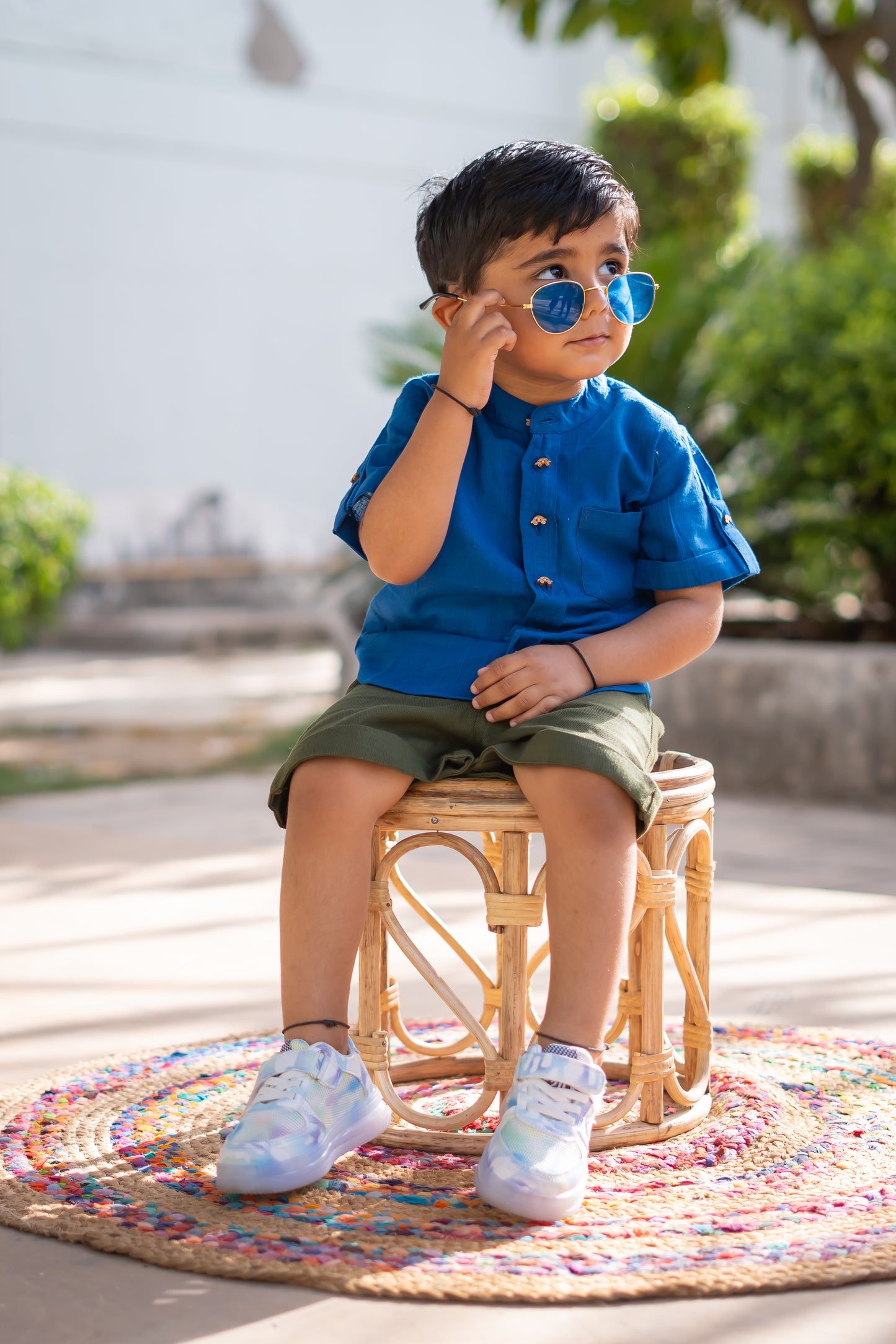 Boys 100% Cotton Shirt for Summer - Royal Blue - Peekaaboo Kids - Below 1000, Boys, Featured, Shirt