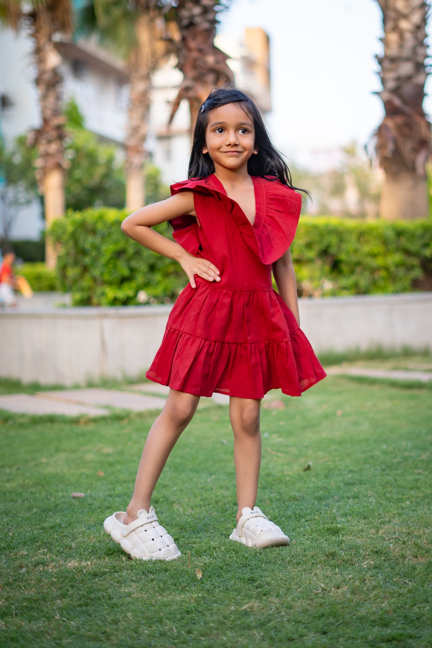 Girls Saba Backless Party Wear Dress - Maroon - Peekaaboo Kids - Above 1000, Dress, Featured, Girls