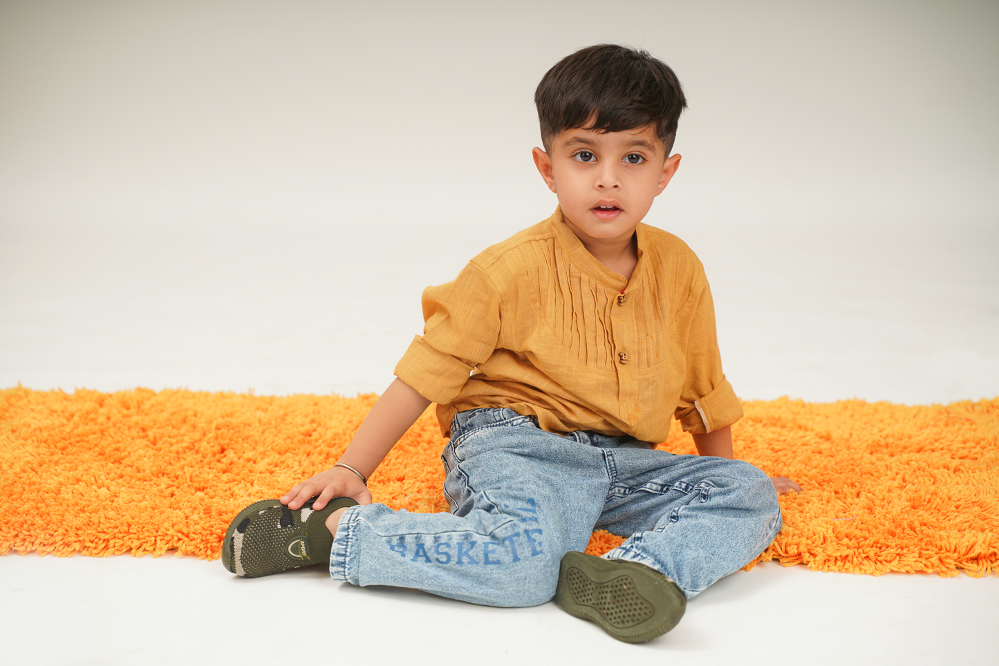 Boys Pure Cotton Beige Shirt with pintucks detailing - Peekaaboo Kids - Below 1000, Boys, Shirt