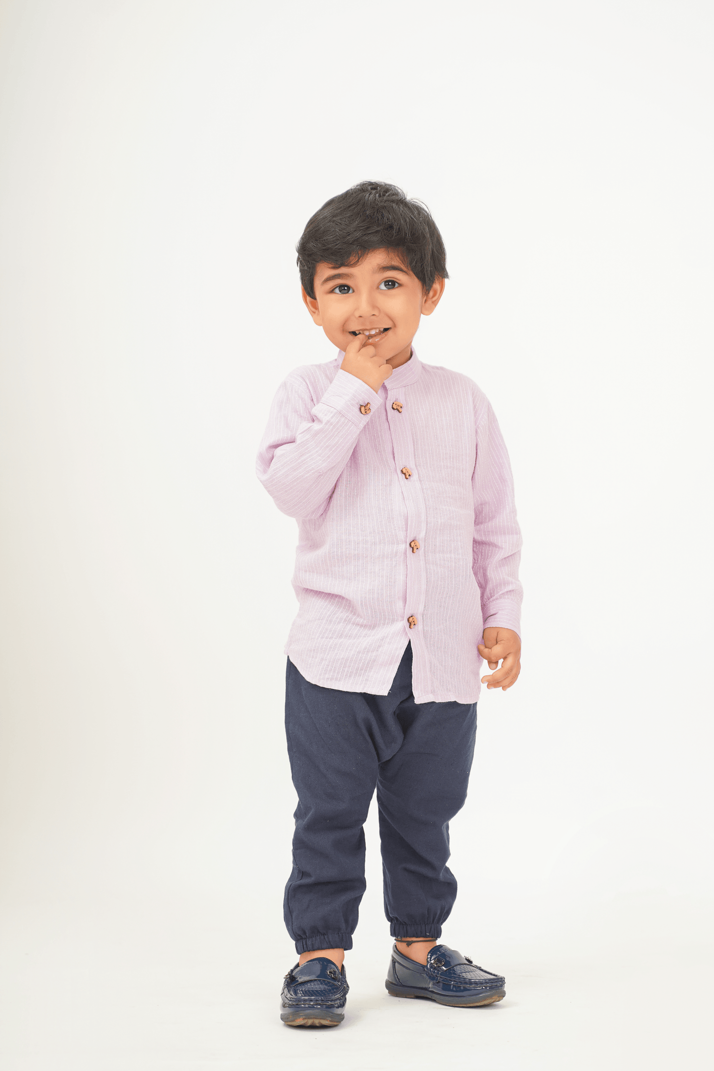 Boys Pure Cotton Mauve Shirt With Miyani Pants Set - Peekaaboo Kids - Below 1000, Boys, Clothing Set