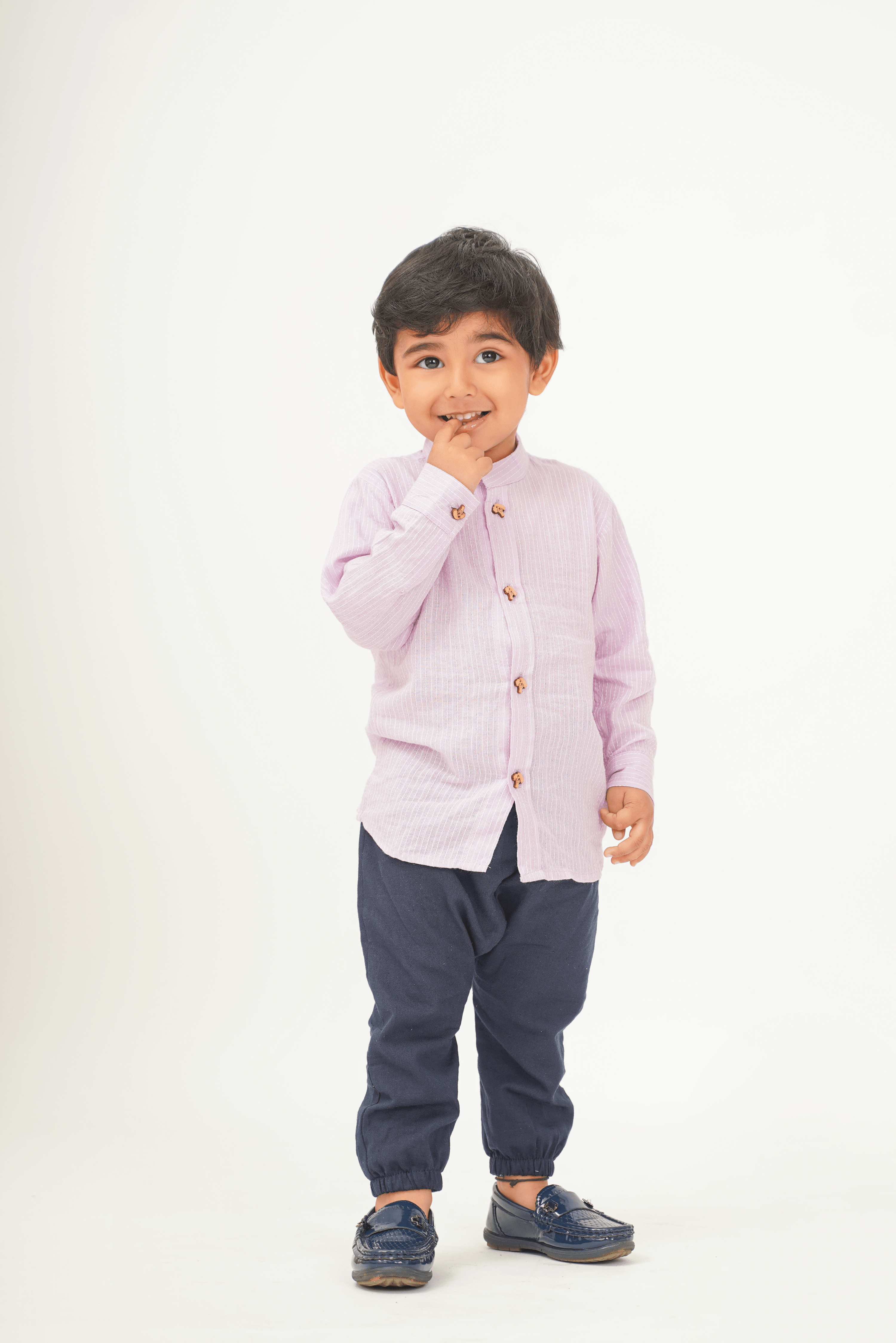 Boys Pure Cotton Mauve Shirt With Miyani Pants Set - Peekaaboo Kids - Below 1000, Boys, Clothing Set