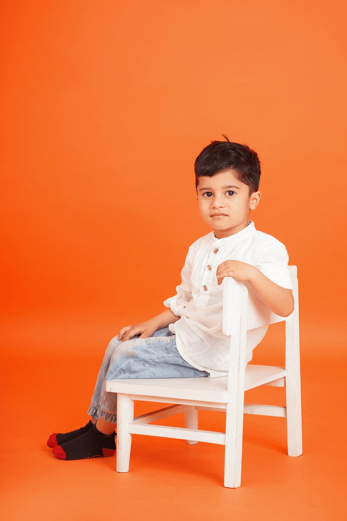 Boys Pure Cotton White Shirt with pintucks detailing - Peekaaboo Kids - Below 1000, Boys, Shirt