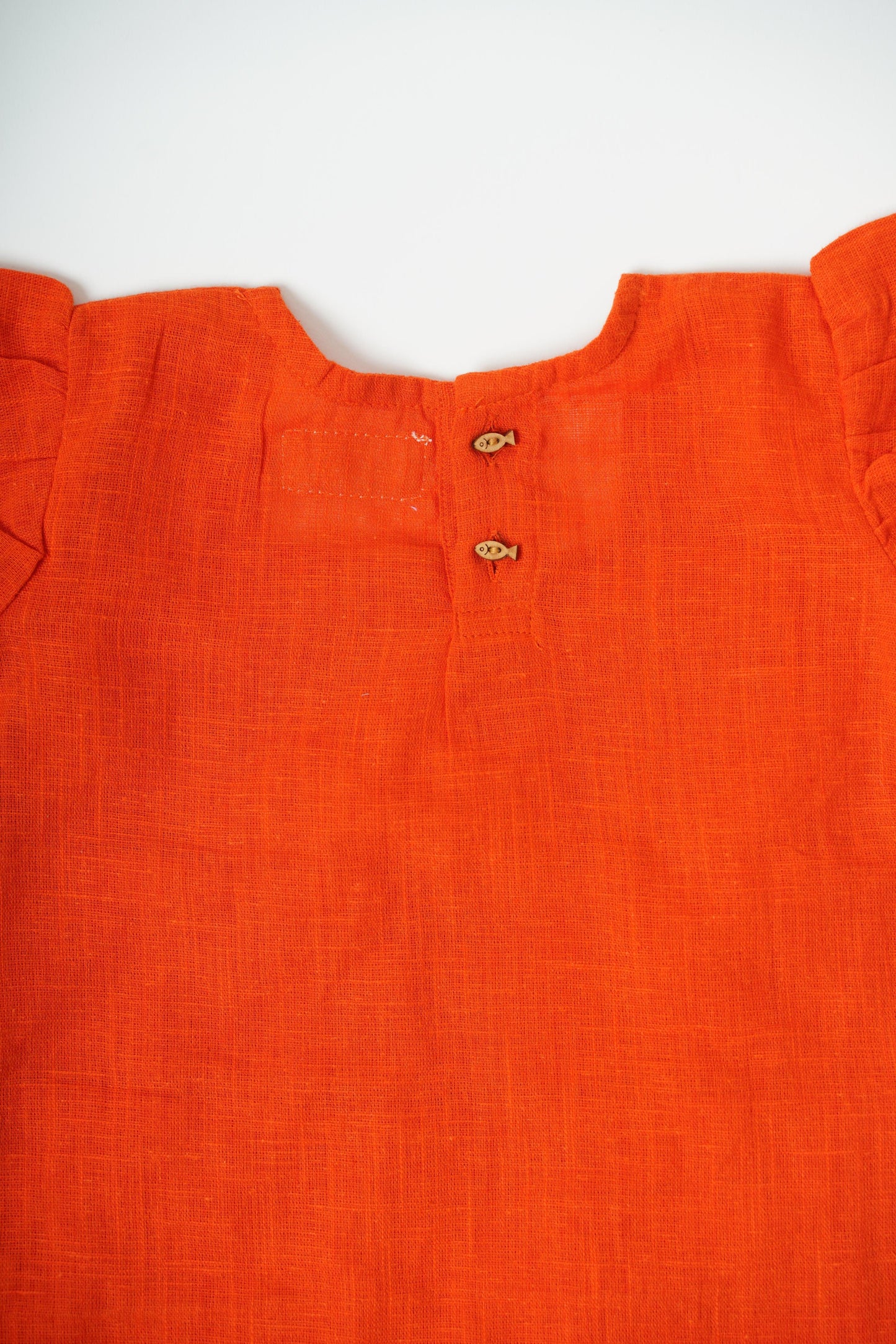 Girls pure cotton layered orange top - Peekaaboo Kids - Girls, Tops